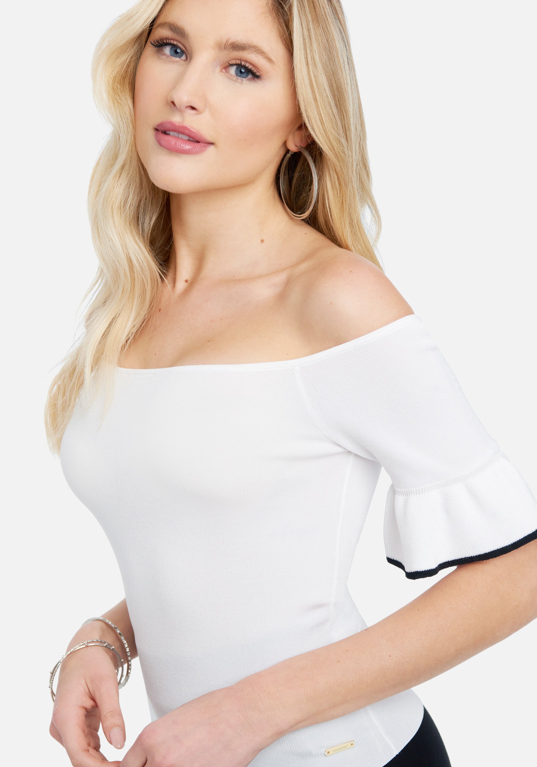 Off Shoulder Flutter Sleeve Top