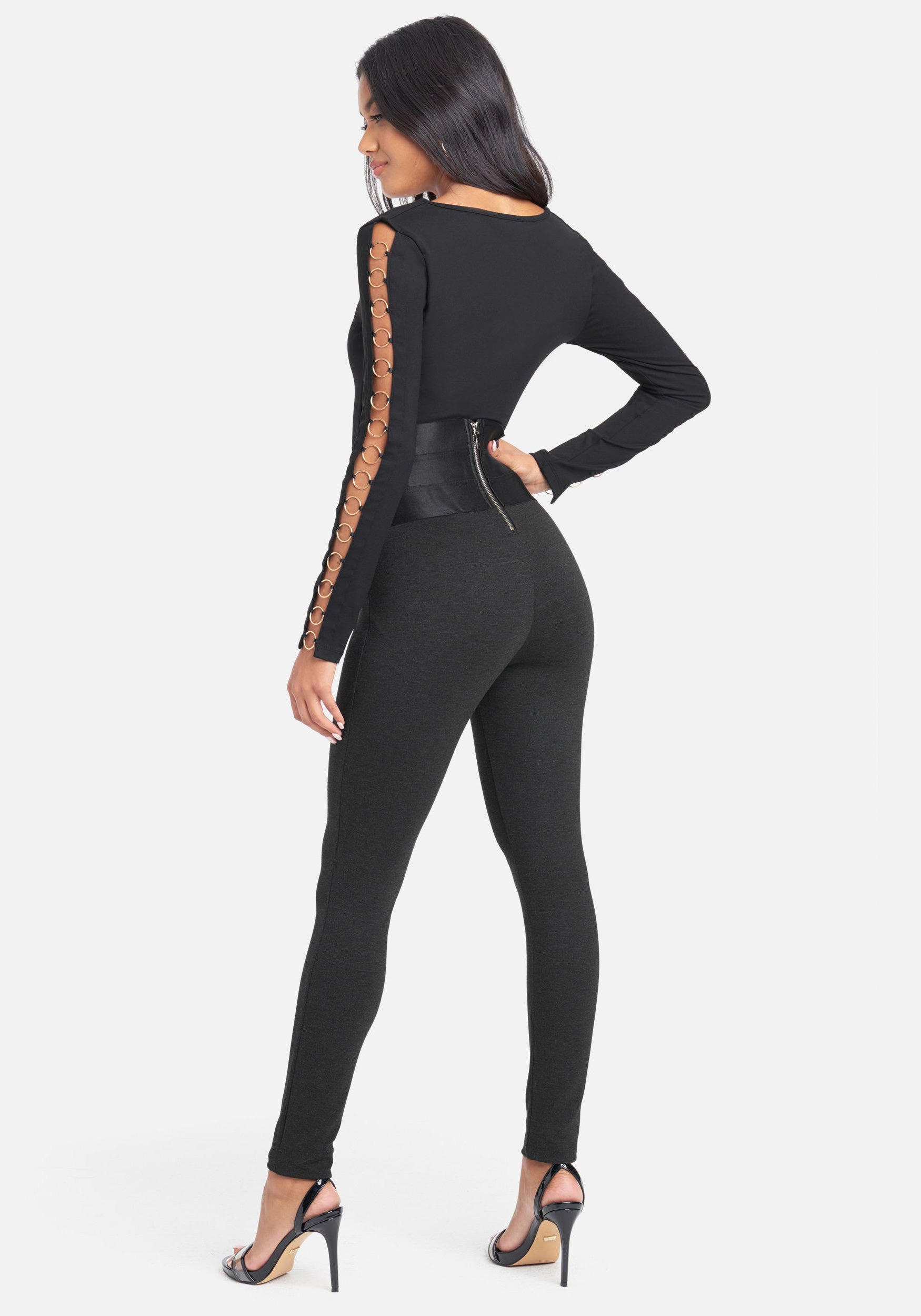 Satiny High Waist Legging