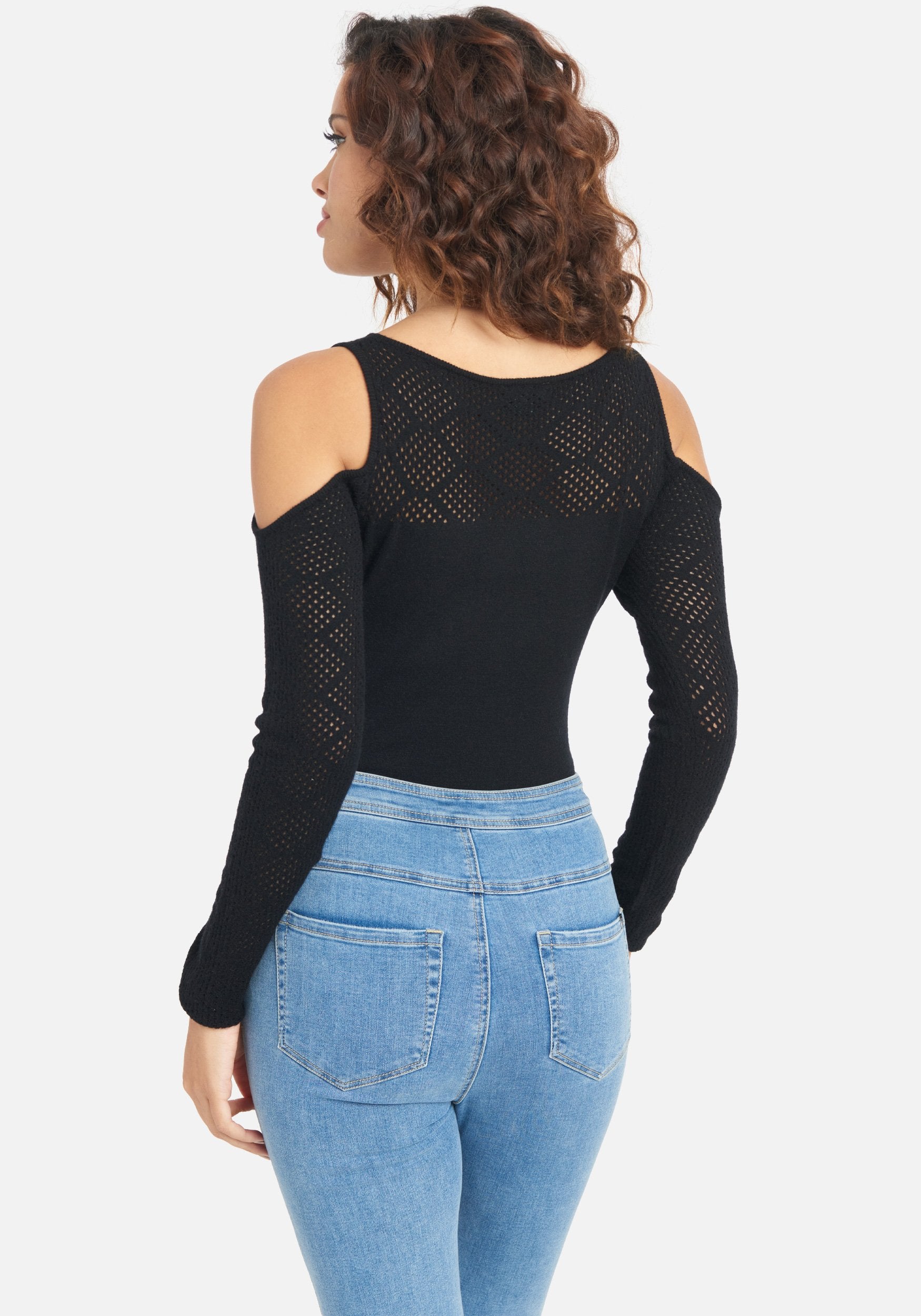Bebe Logo Cold Shoulder Top