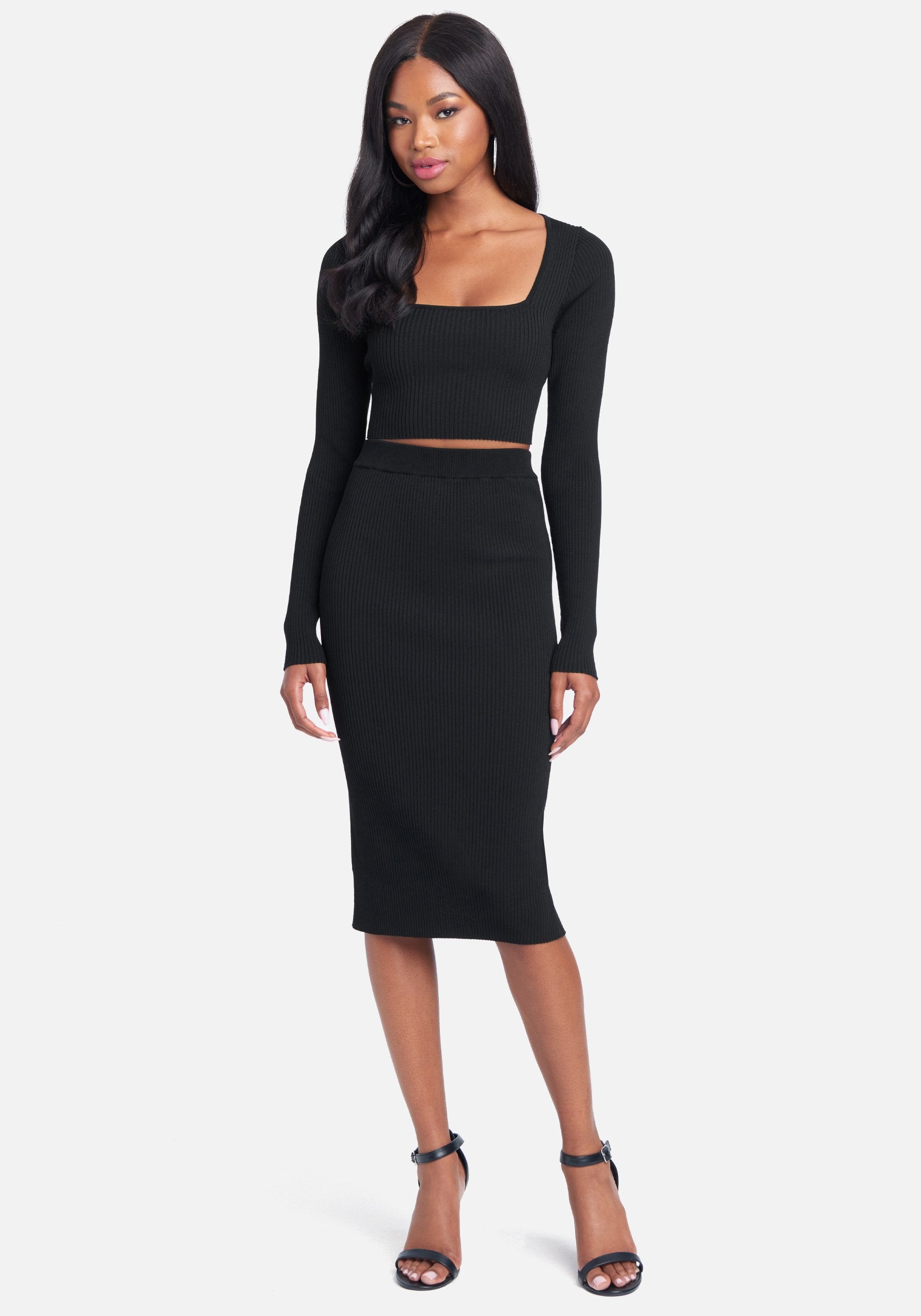 Long Sleeve Two Piece Sweater Dress