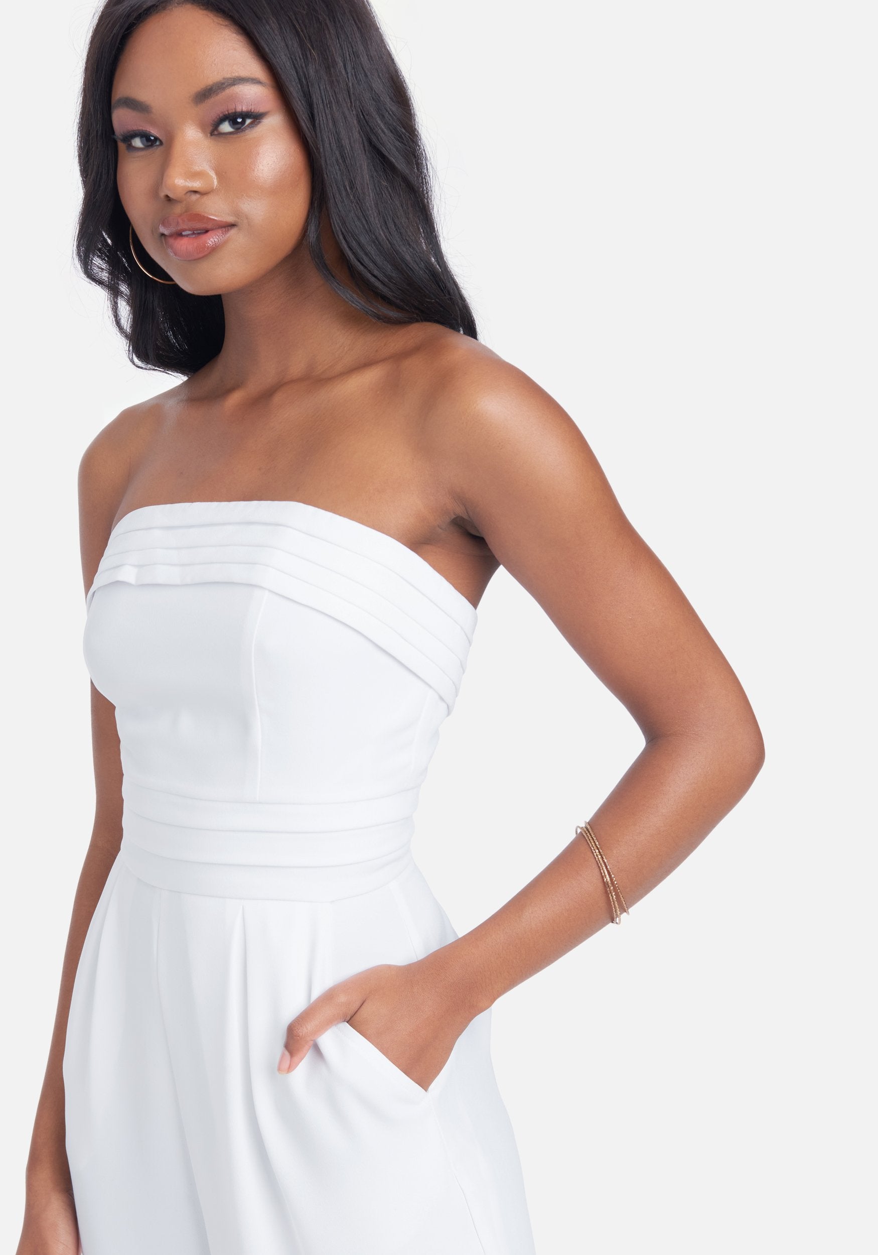 Strapless Culotte Jumpsuit