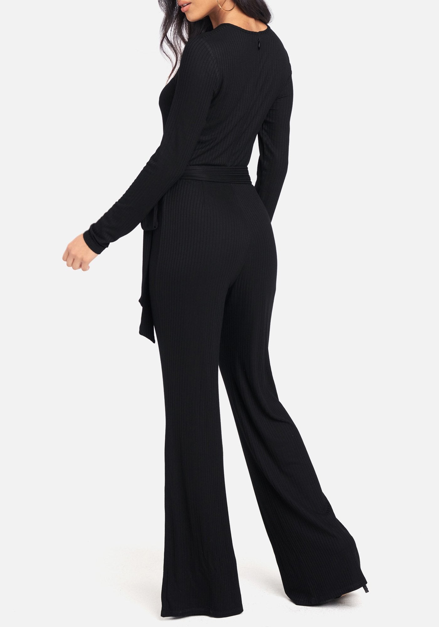 Keyhole Rib Knit Jumpsuit