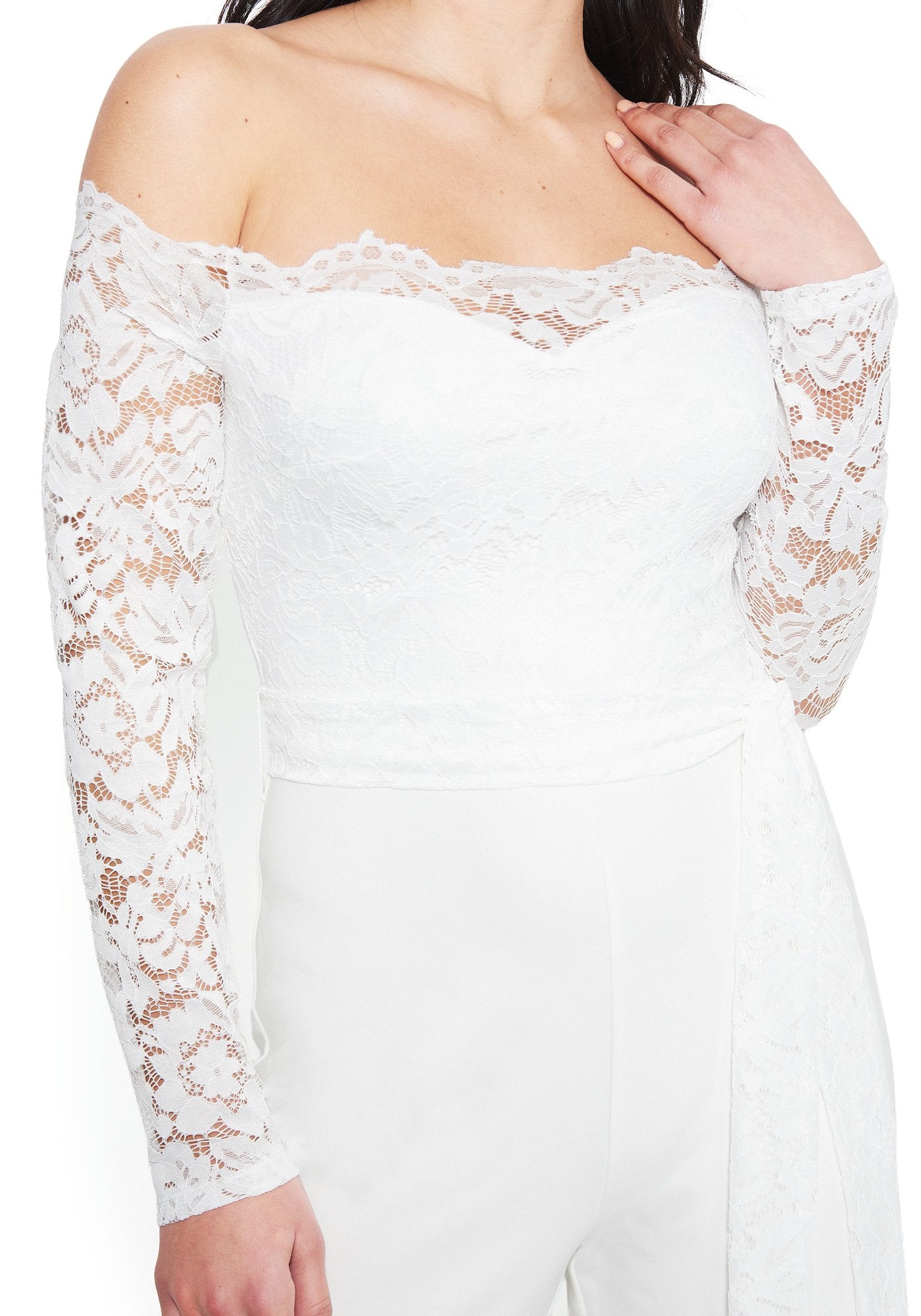Lace Off Shoulder Jumpsuit