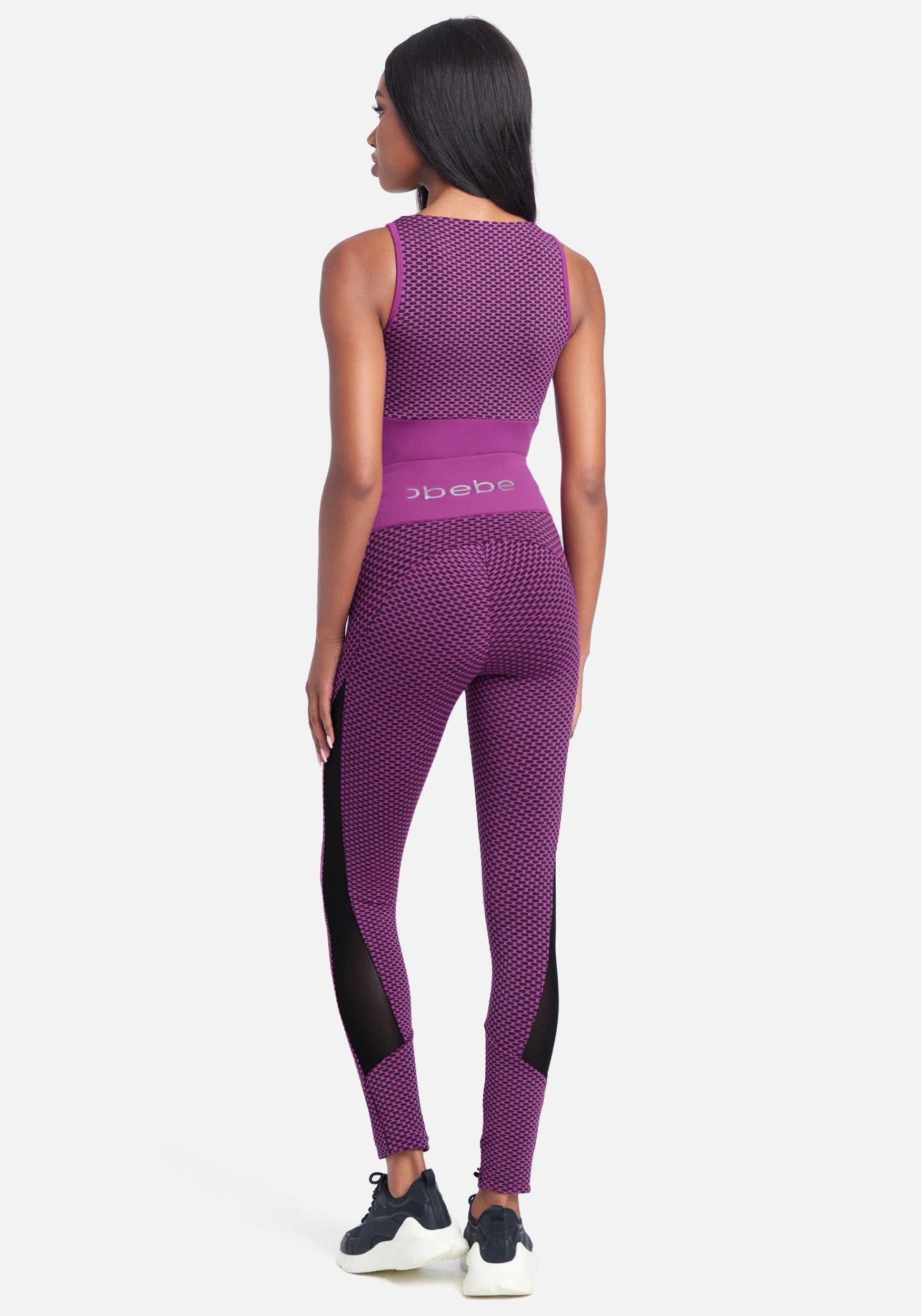 Holographic Bebe Logo 2 Tone Legging