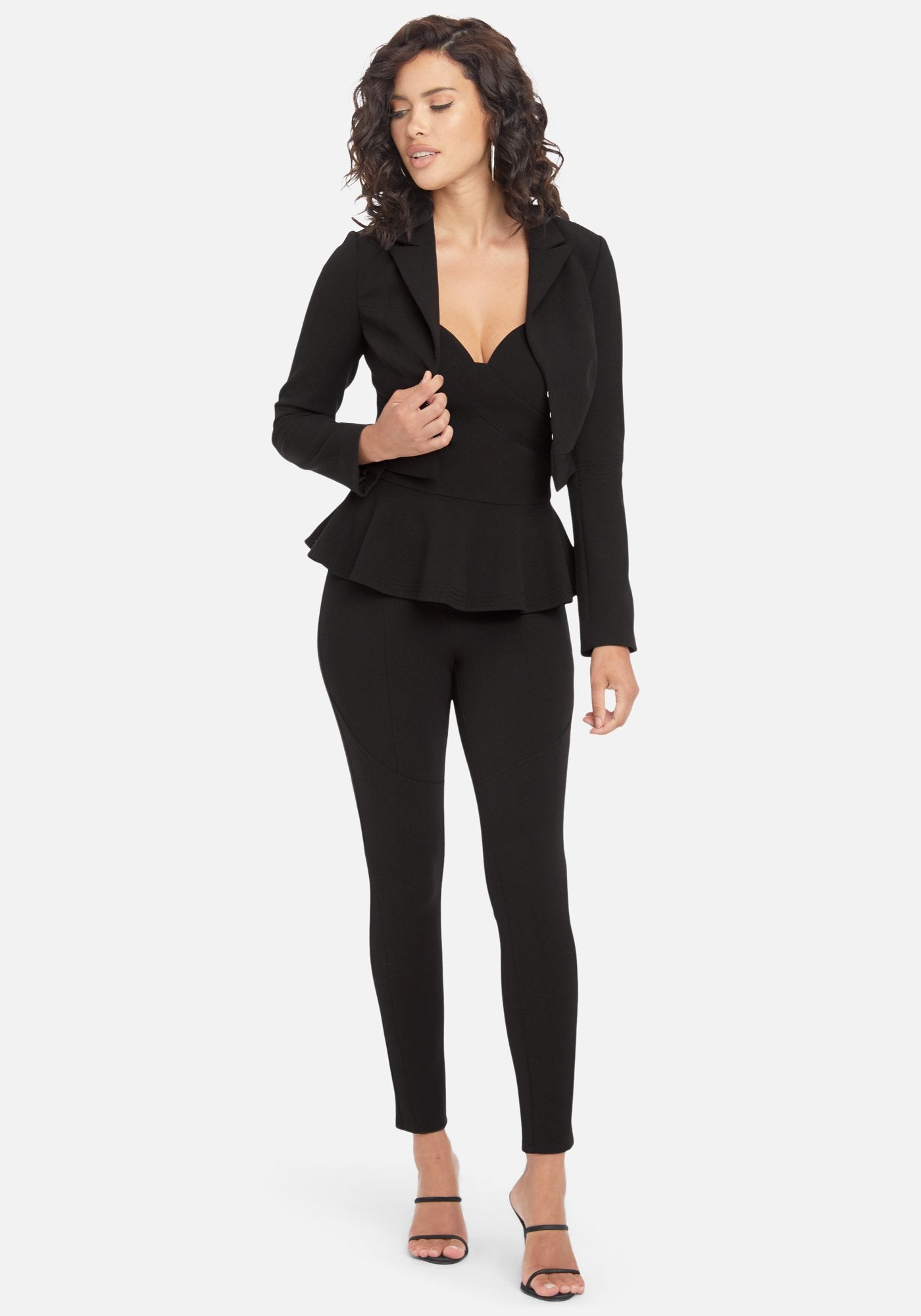 Stitch Detail Cropped Blazer