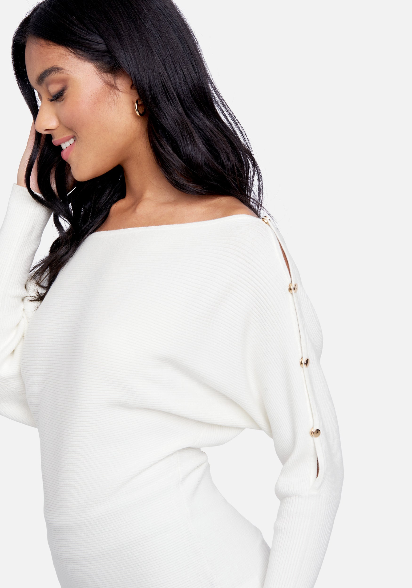 Off Shoulder Tunic Sweater