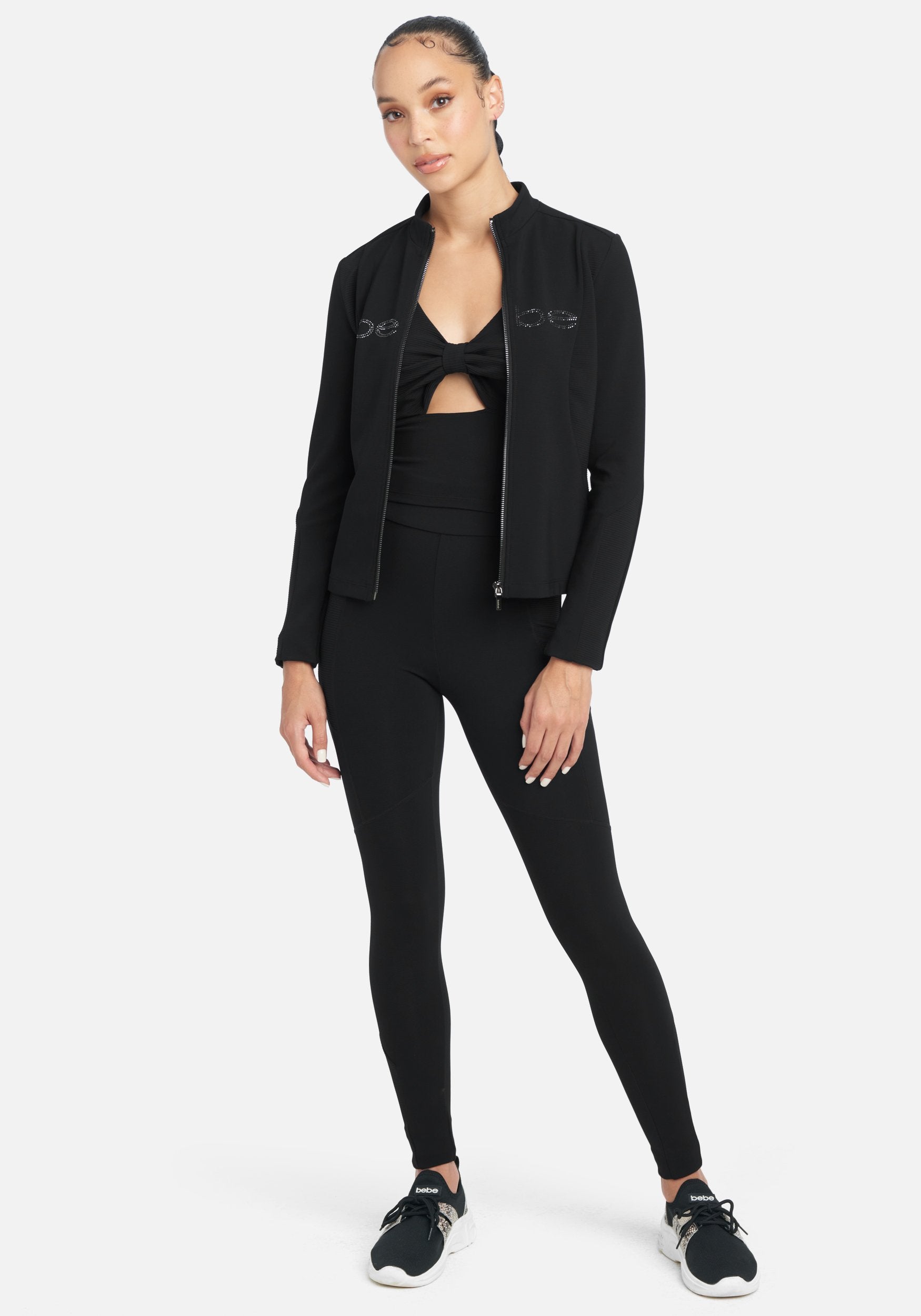 Bebe Logo High Waist Ottoman Knit Legging