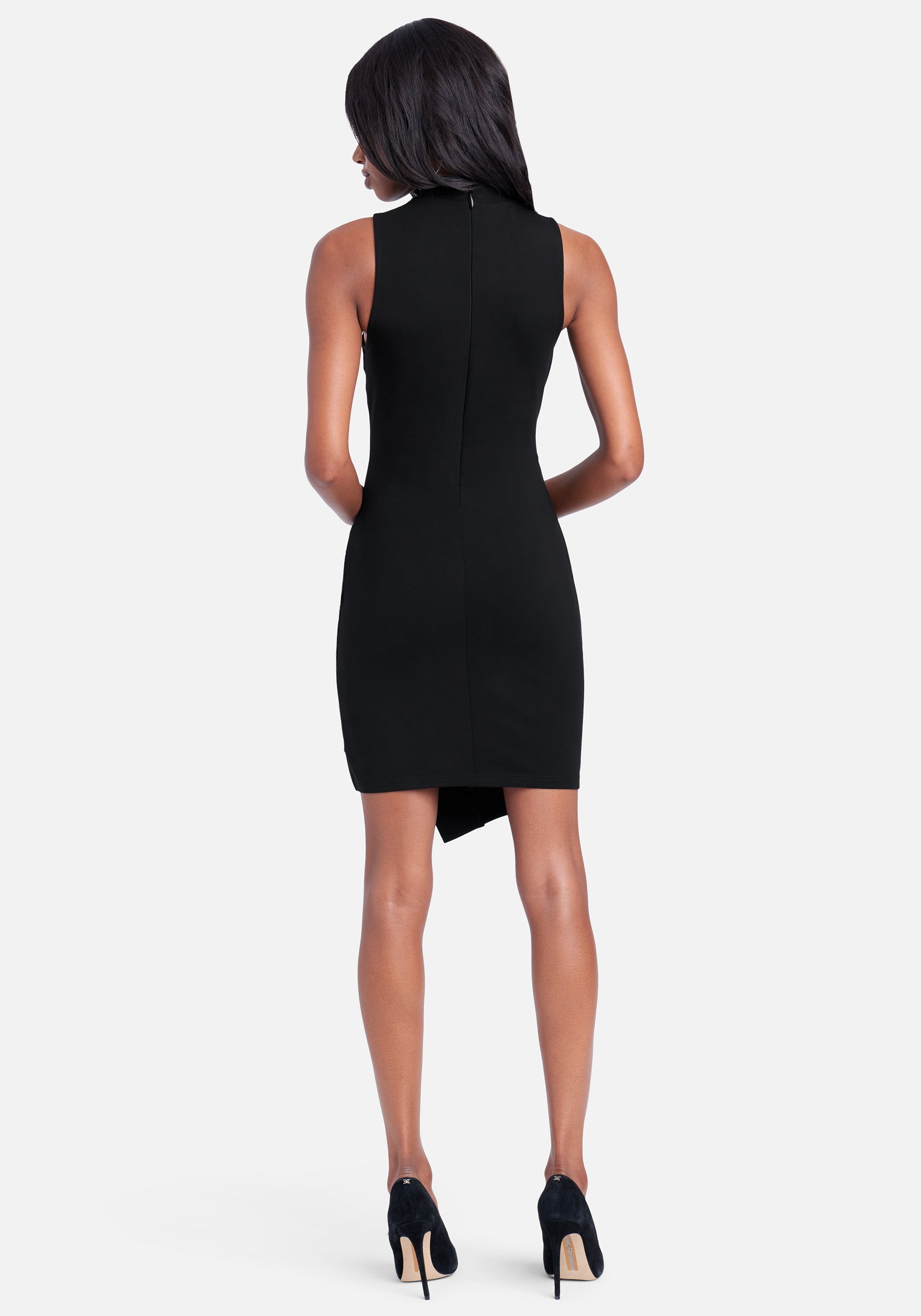 Asymmetrical Embellished Mini Dress