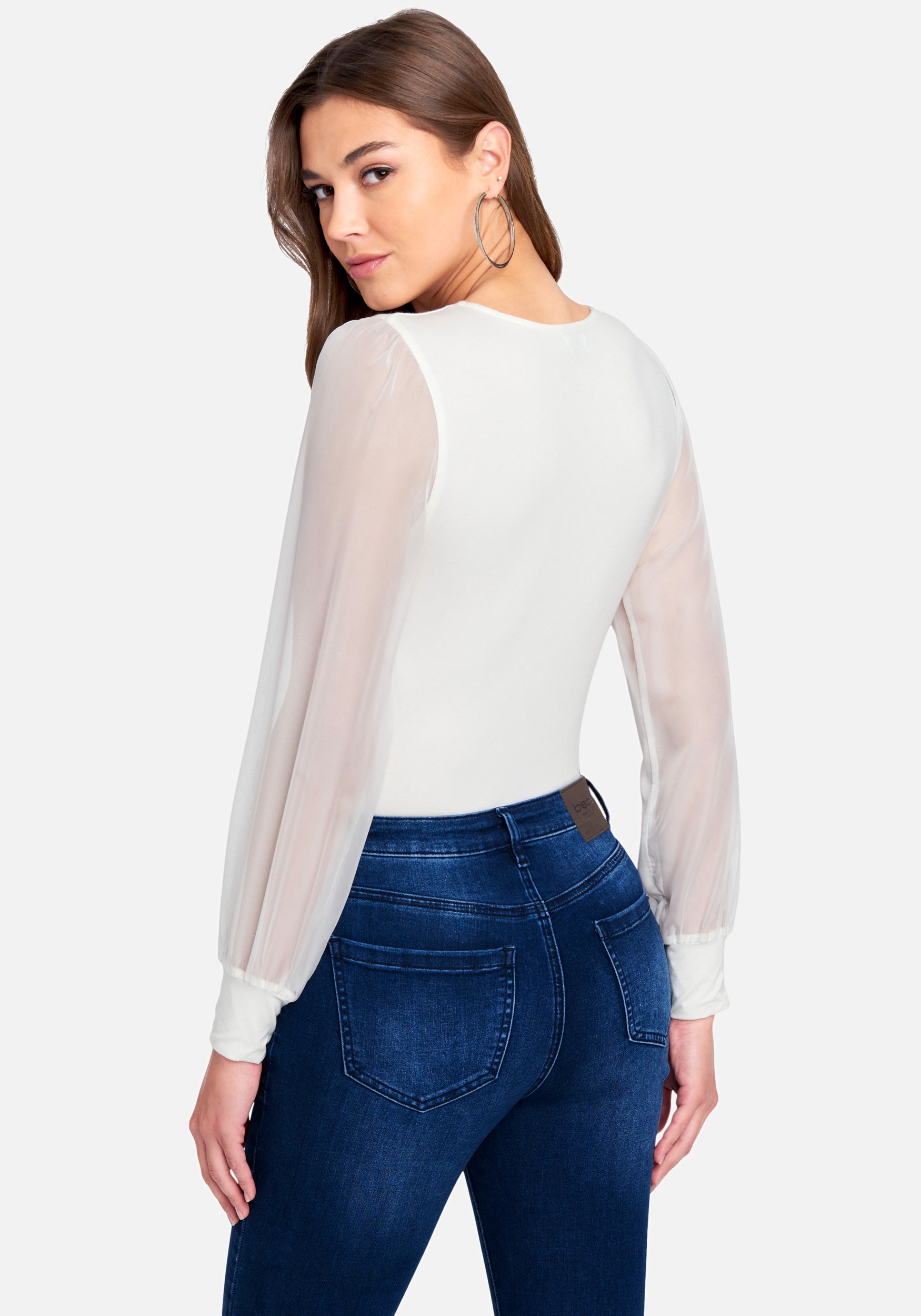 Chiffon Sleeve Wrap Top