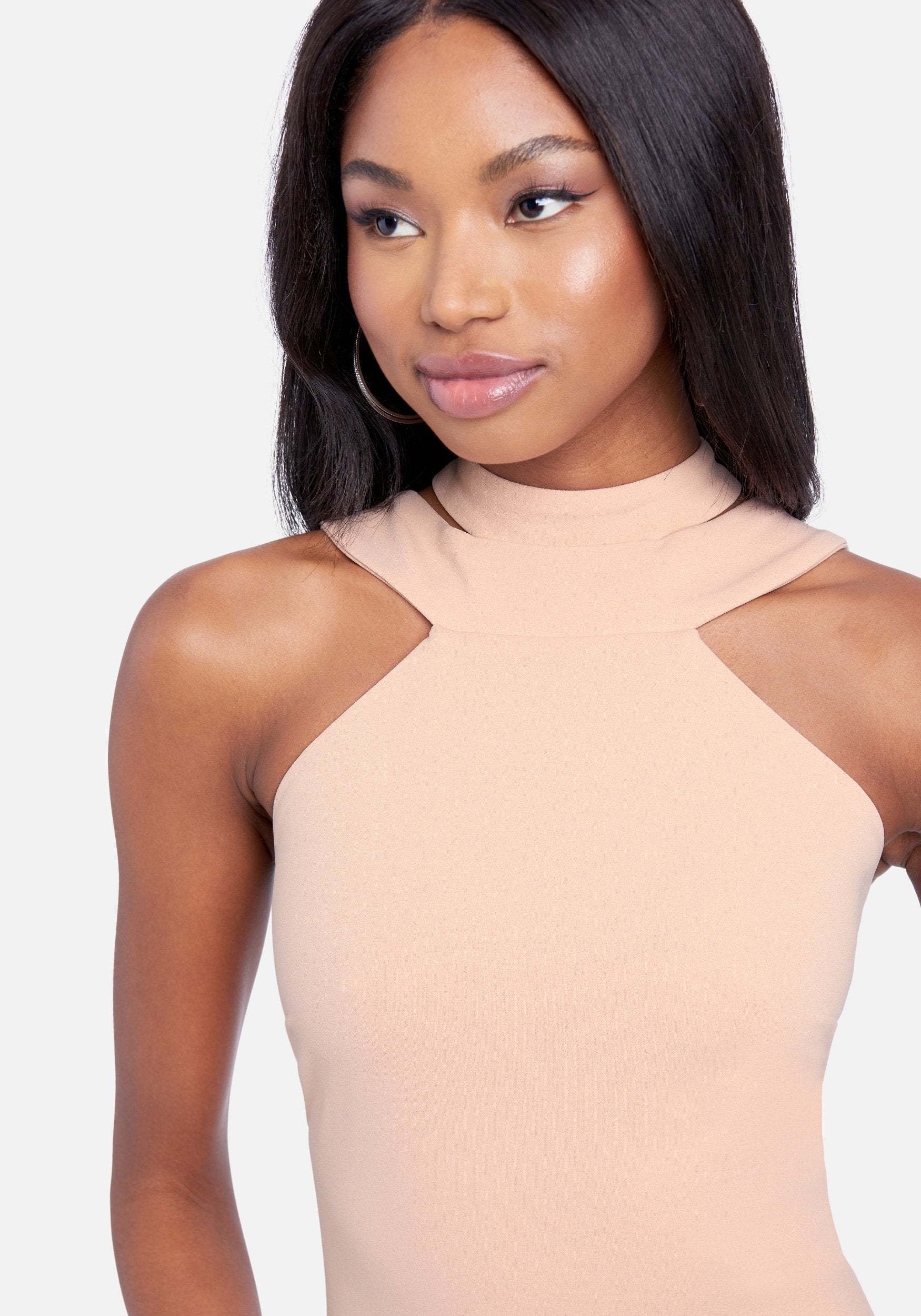 Halterneck Bodycon Midi Dress