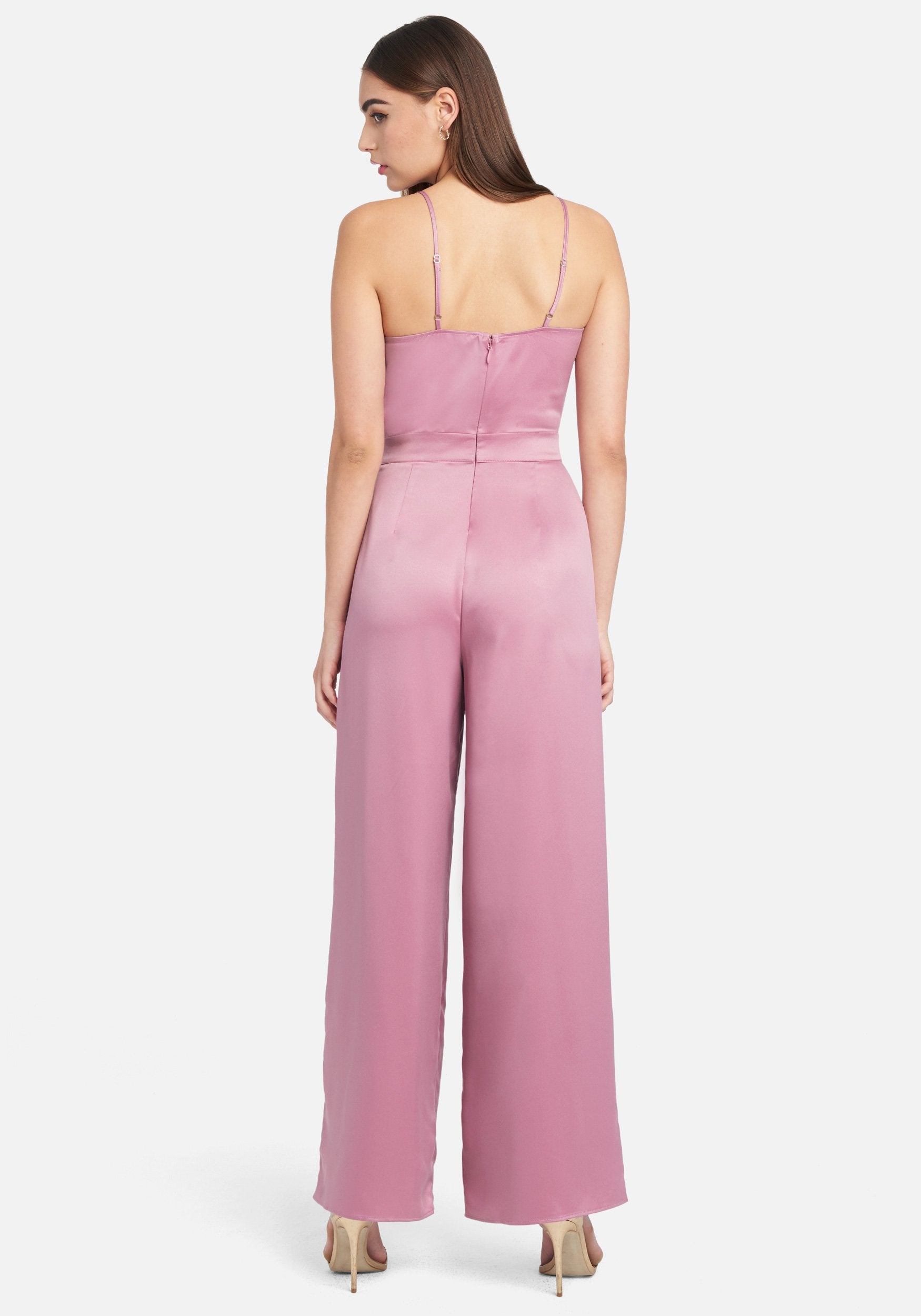 Cowl Neck Wide Leg Jumpsuit