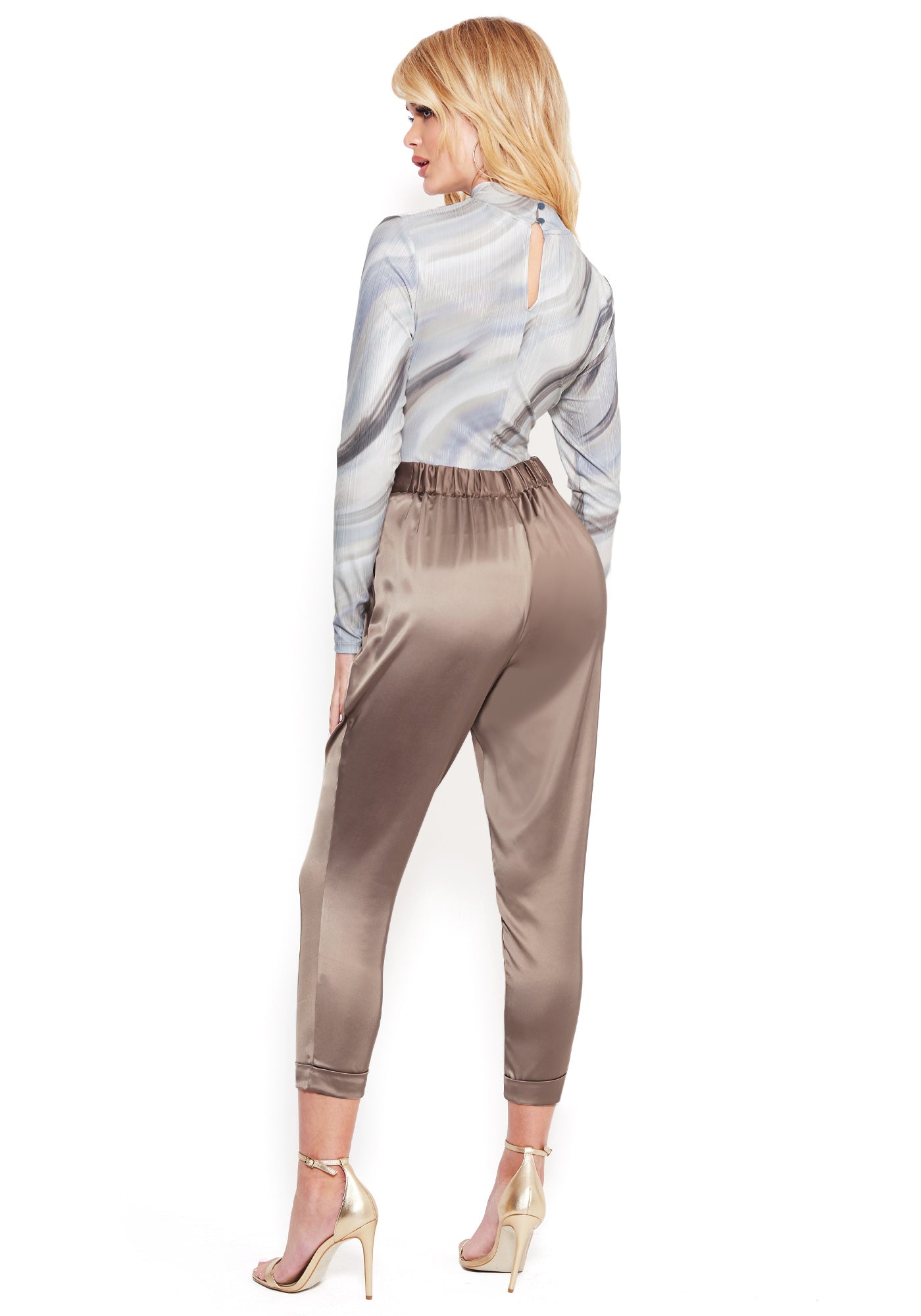 Satin Skinny Leg Pants