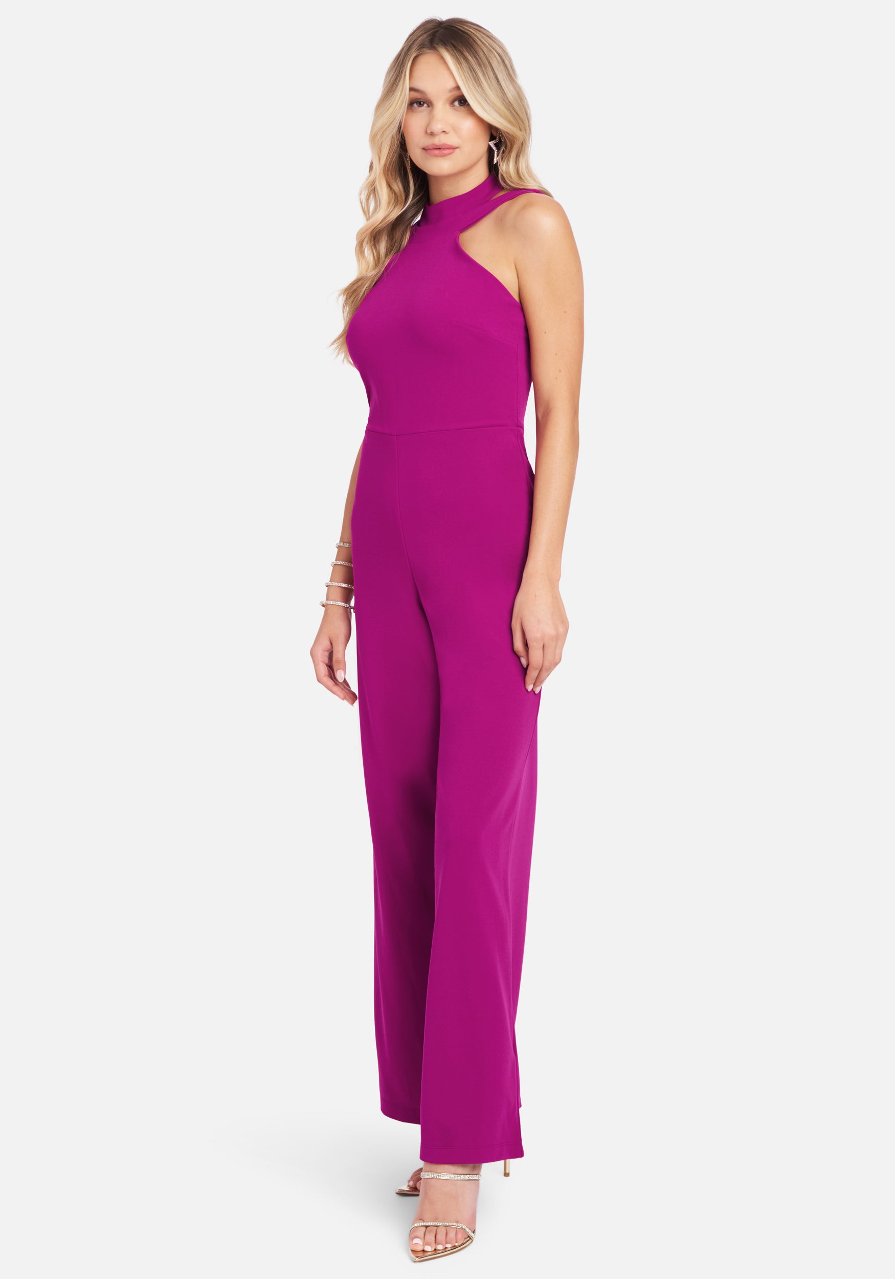 Wide Leg Halter Jumpsuit