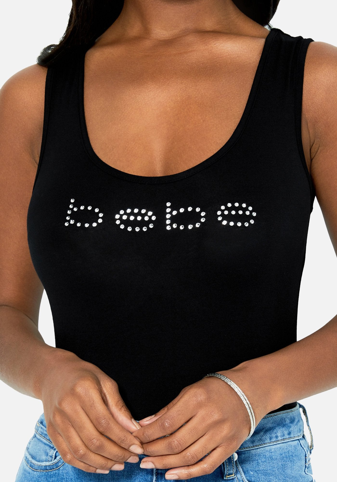 Crystal Logo Jersey Tank Top