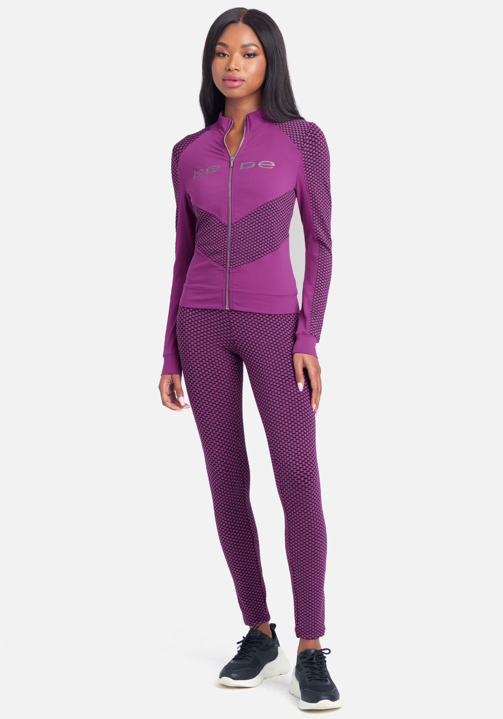 Holographic Bebe Logo 2 Tone Legging