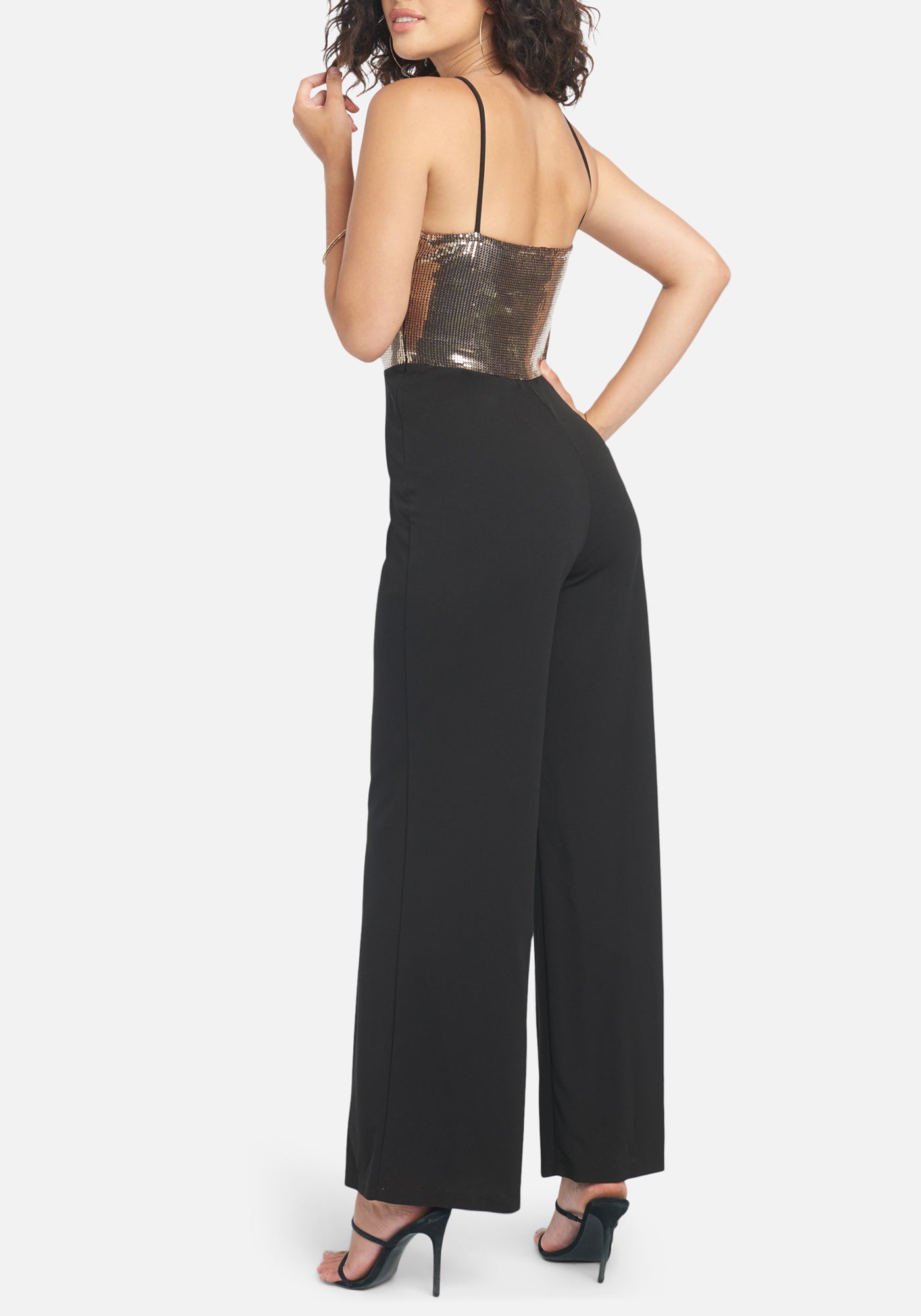 Sequin Halter Neck Jumpsuit