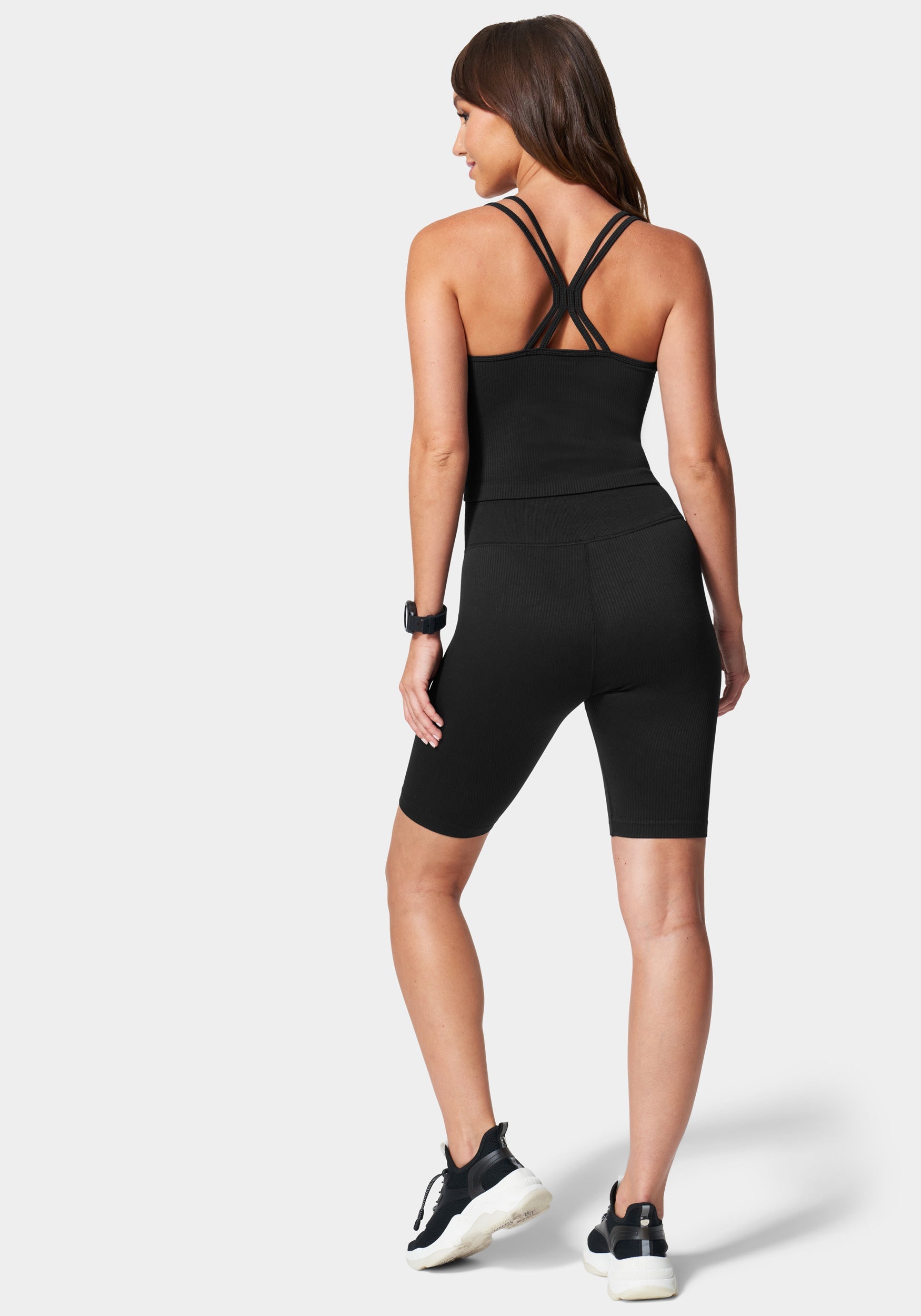 Bebe Logo Rib Knit Short