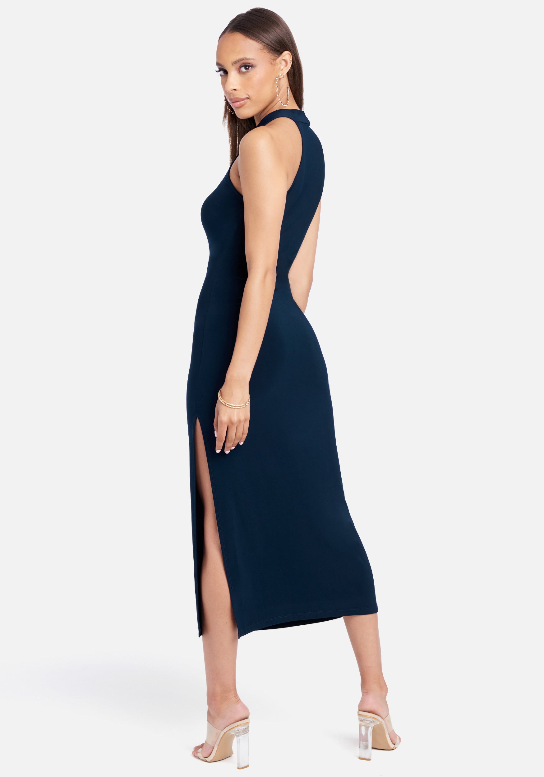 Halter Neck High Slit Maxi