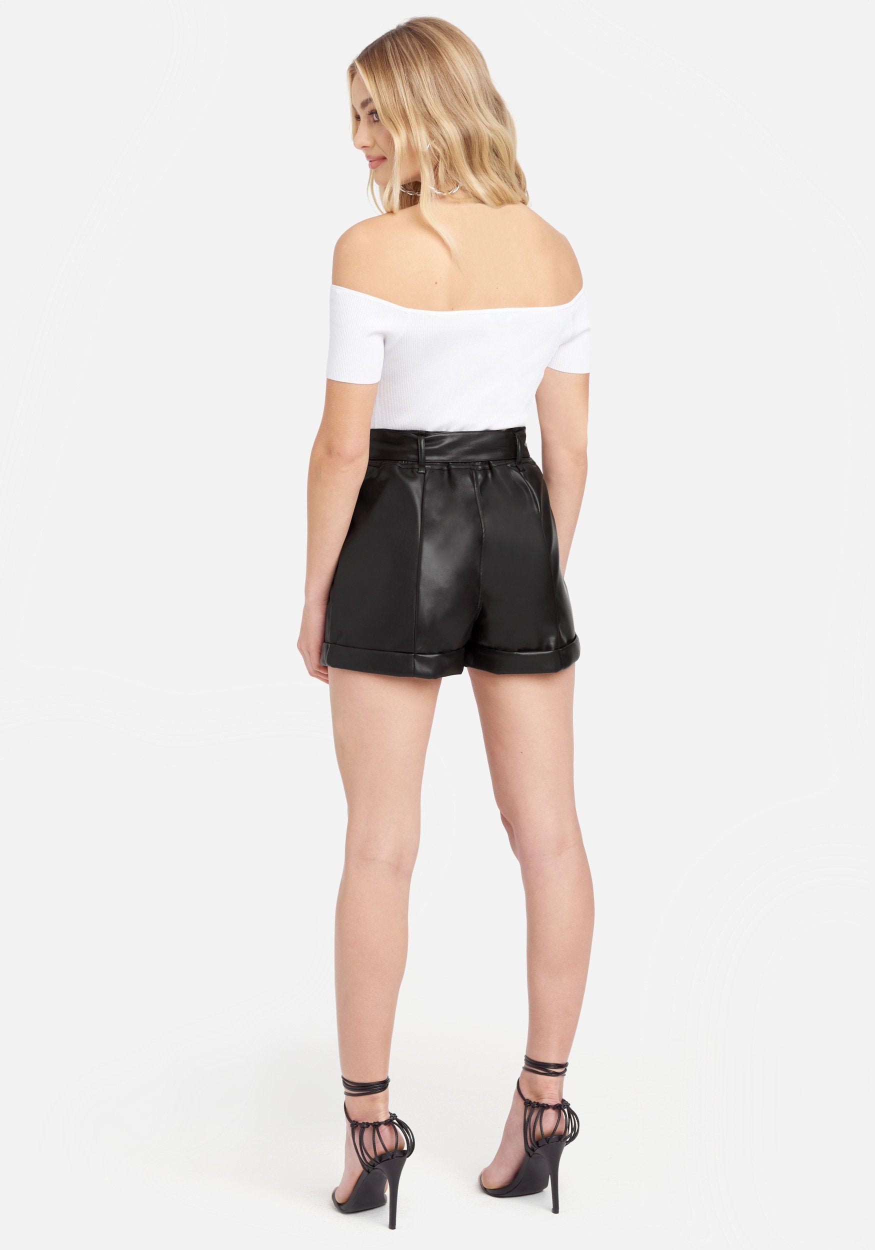 Vegan Leather Shorts