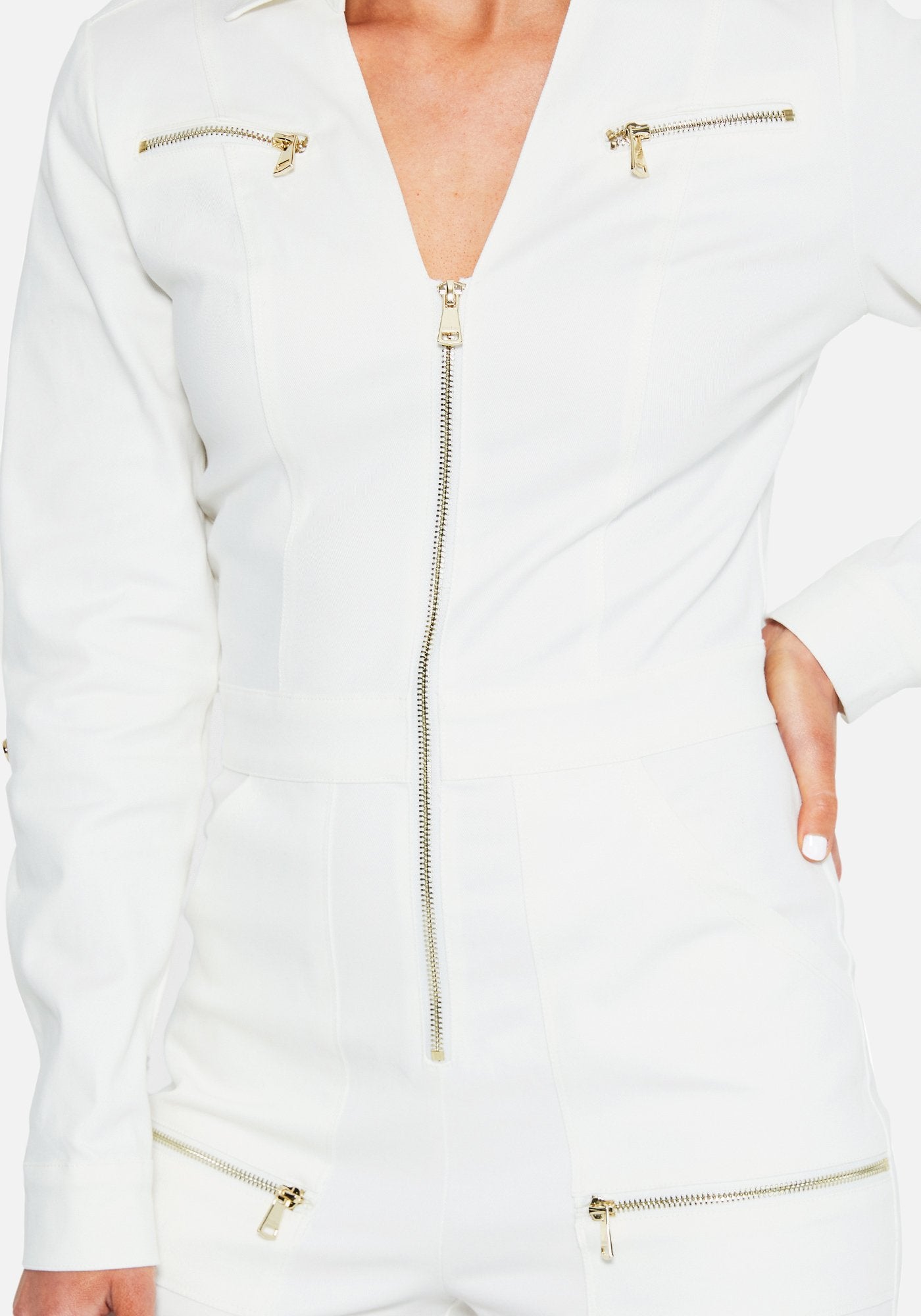 Zip Up Aviator Romper