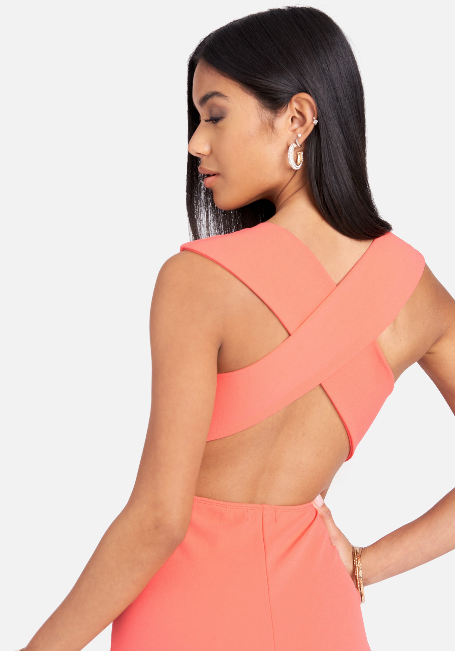 Cross Back Wide Leg Jumpsuit