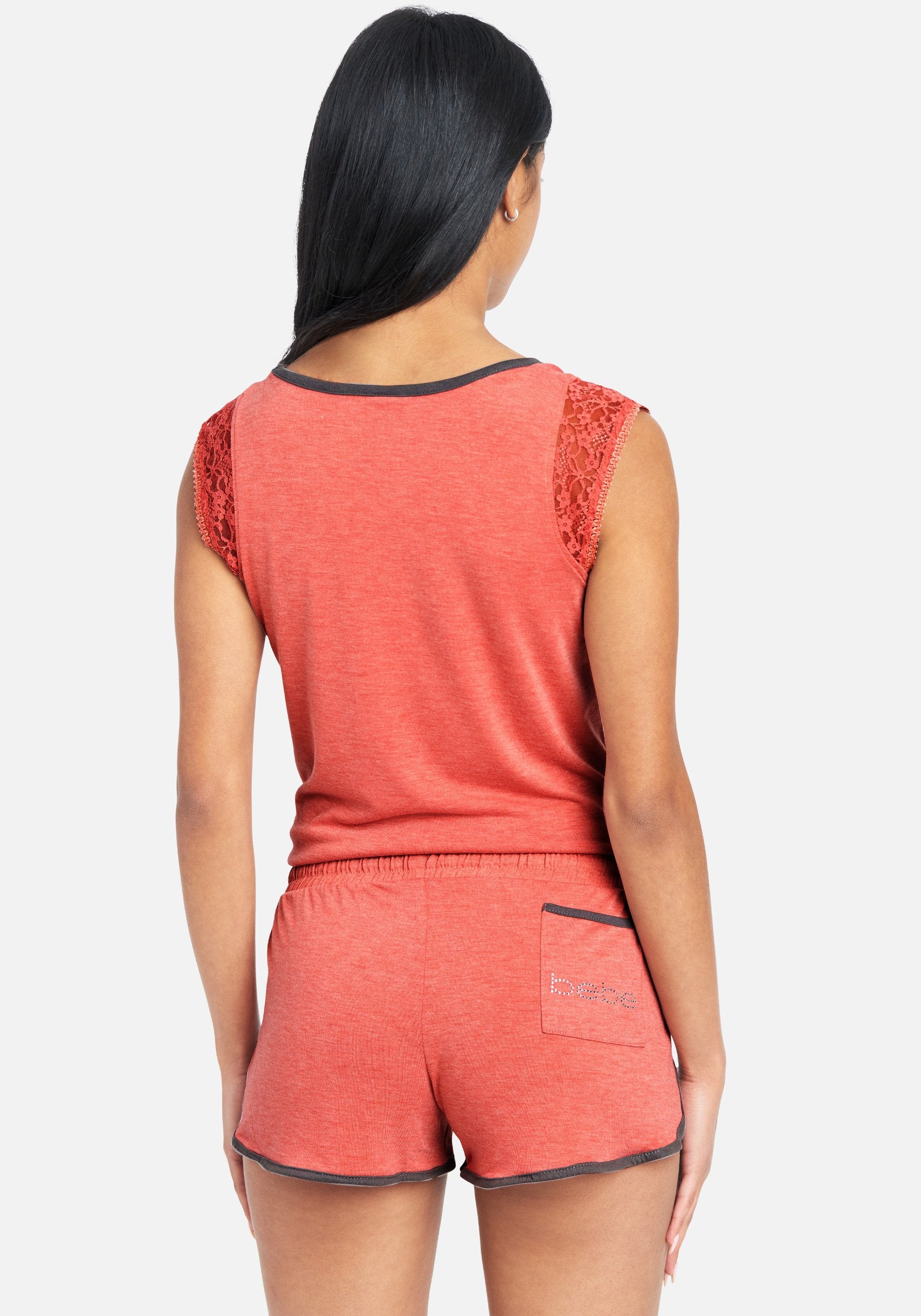 Lace Sleeve 2 Piece Short Set