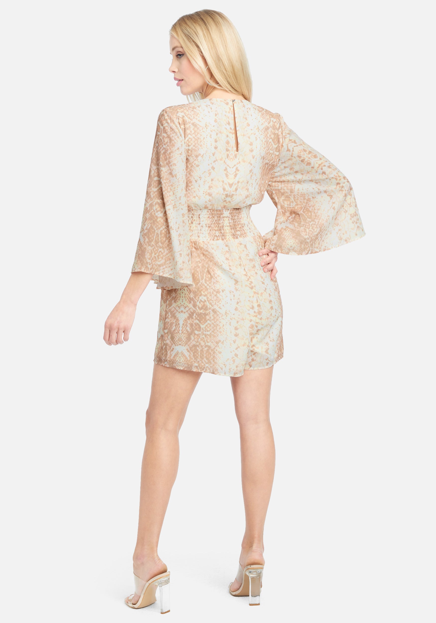 Lace Up Flutter Sleeve Romper