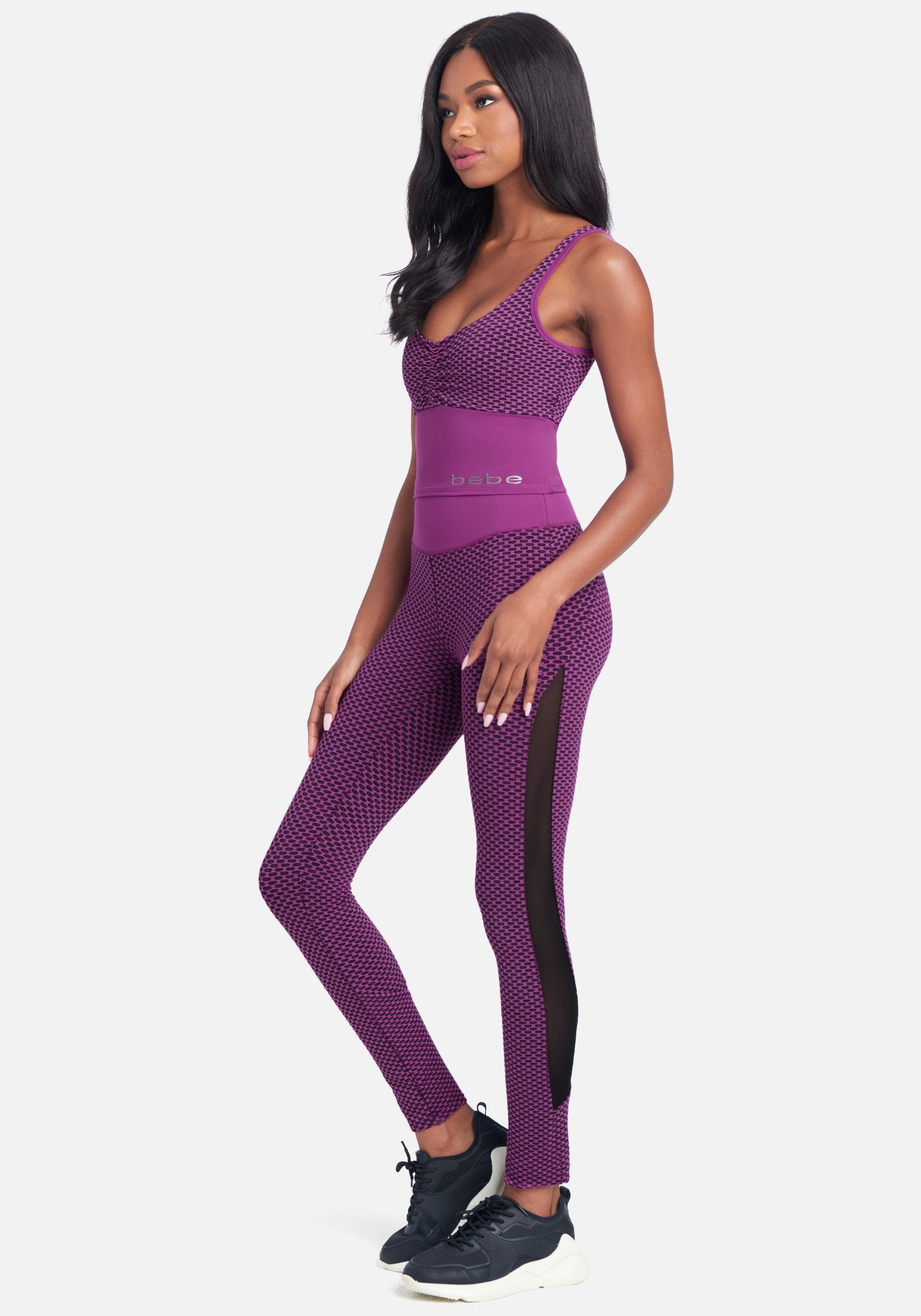 Holographic Bebe Logo 2 Tone Top