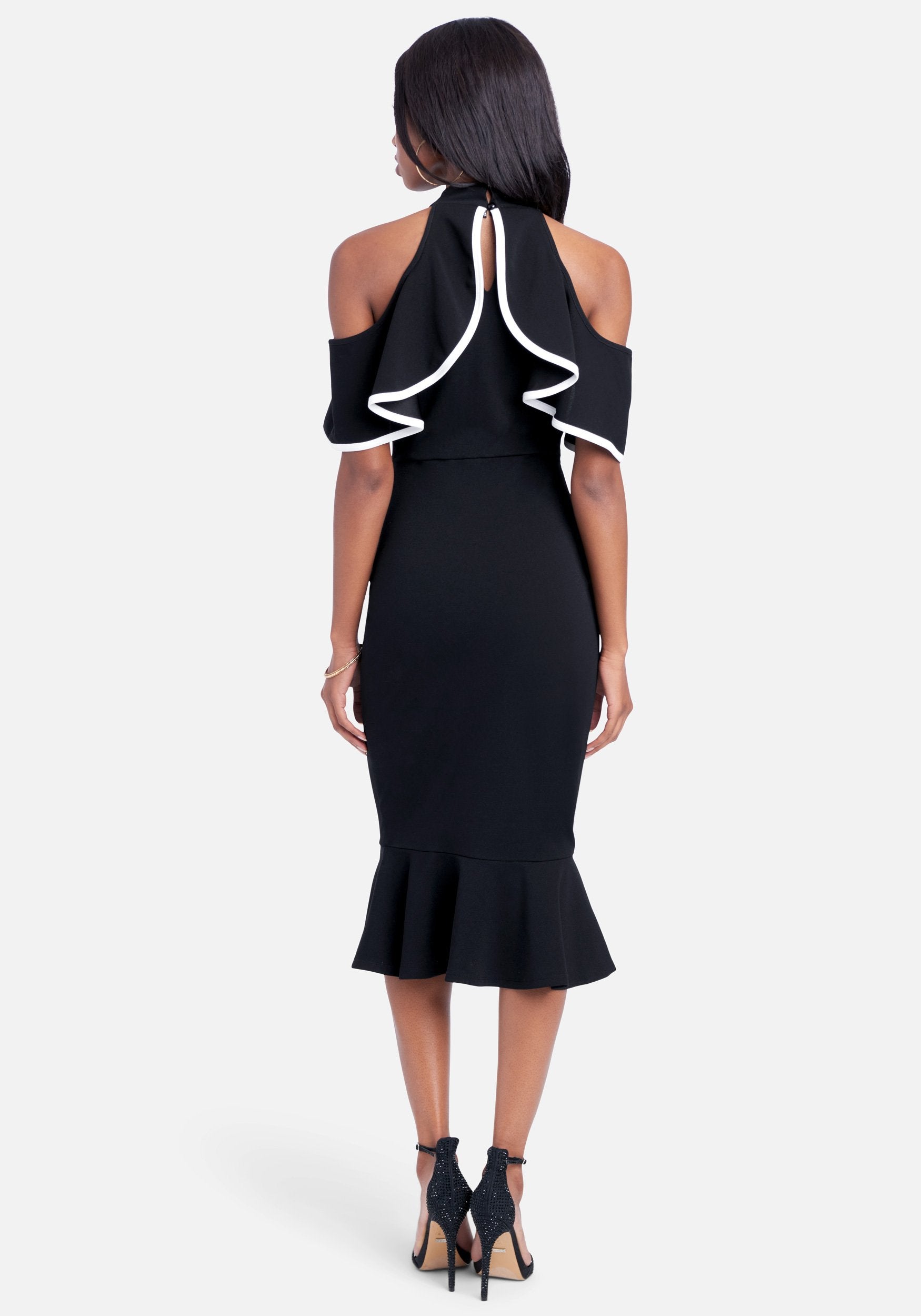 Flutter Off Shoulder Dress