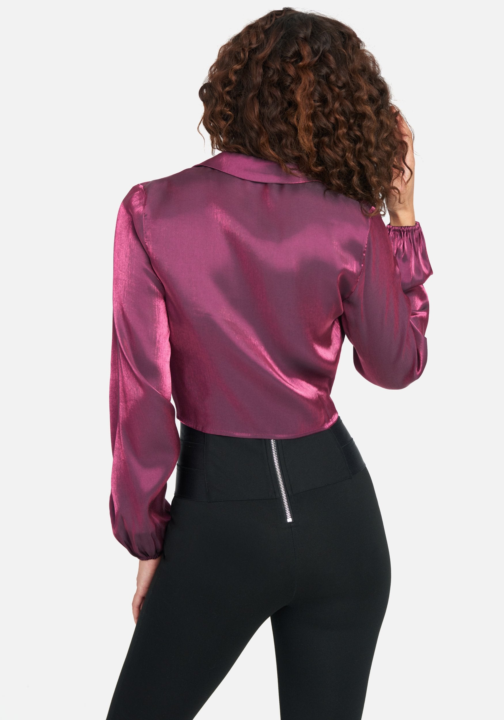 High Shine Front Tie Top