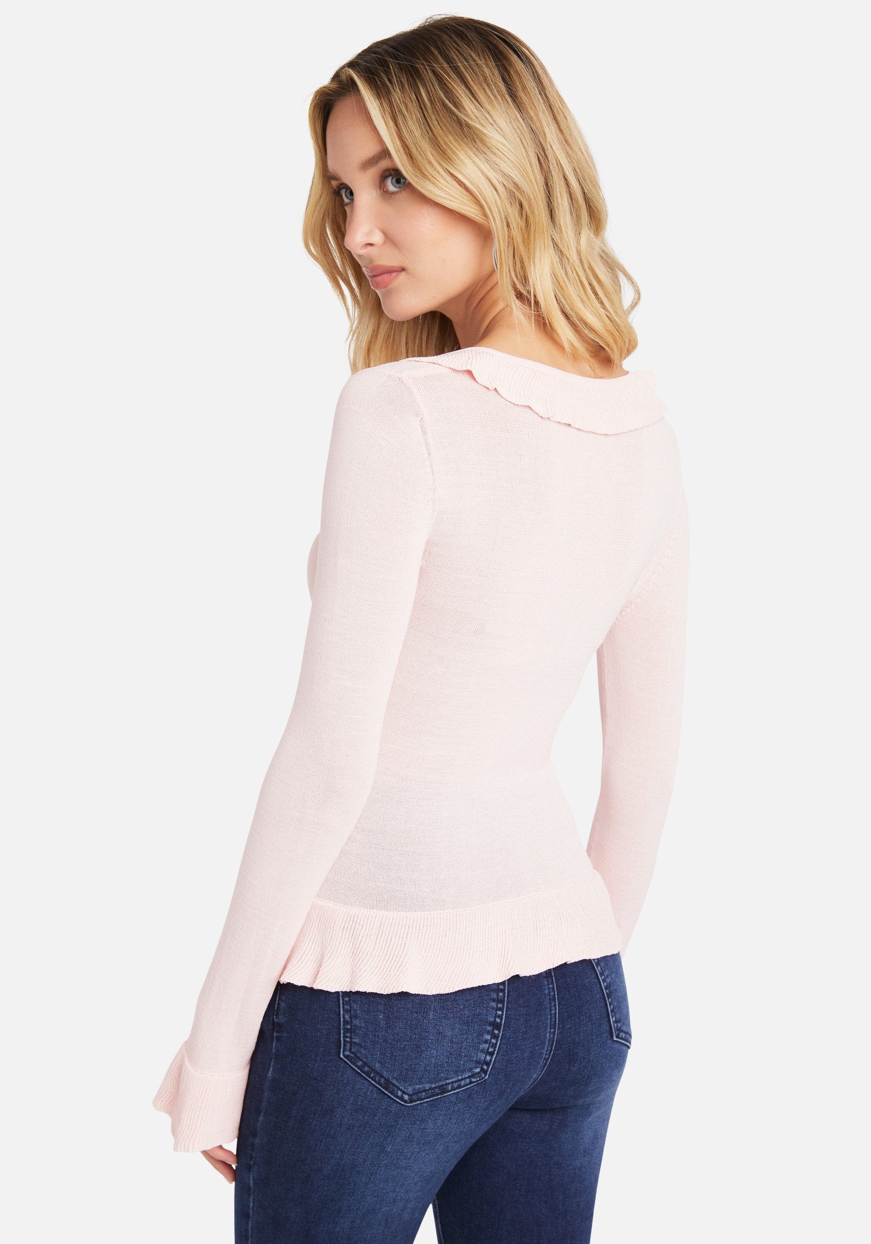 Ruffle Front Cardigan