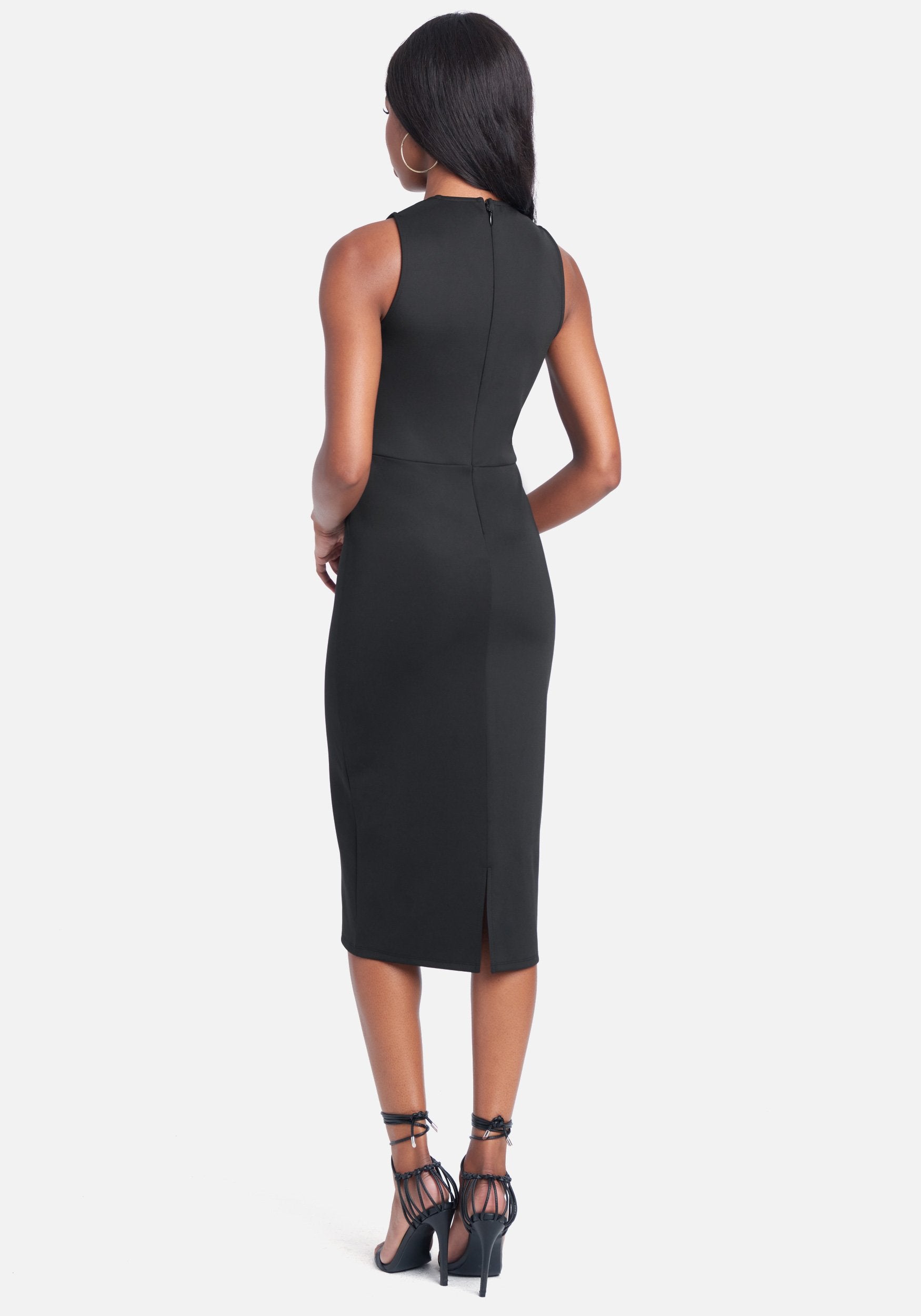Illusion Mesh Scuba Dress