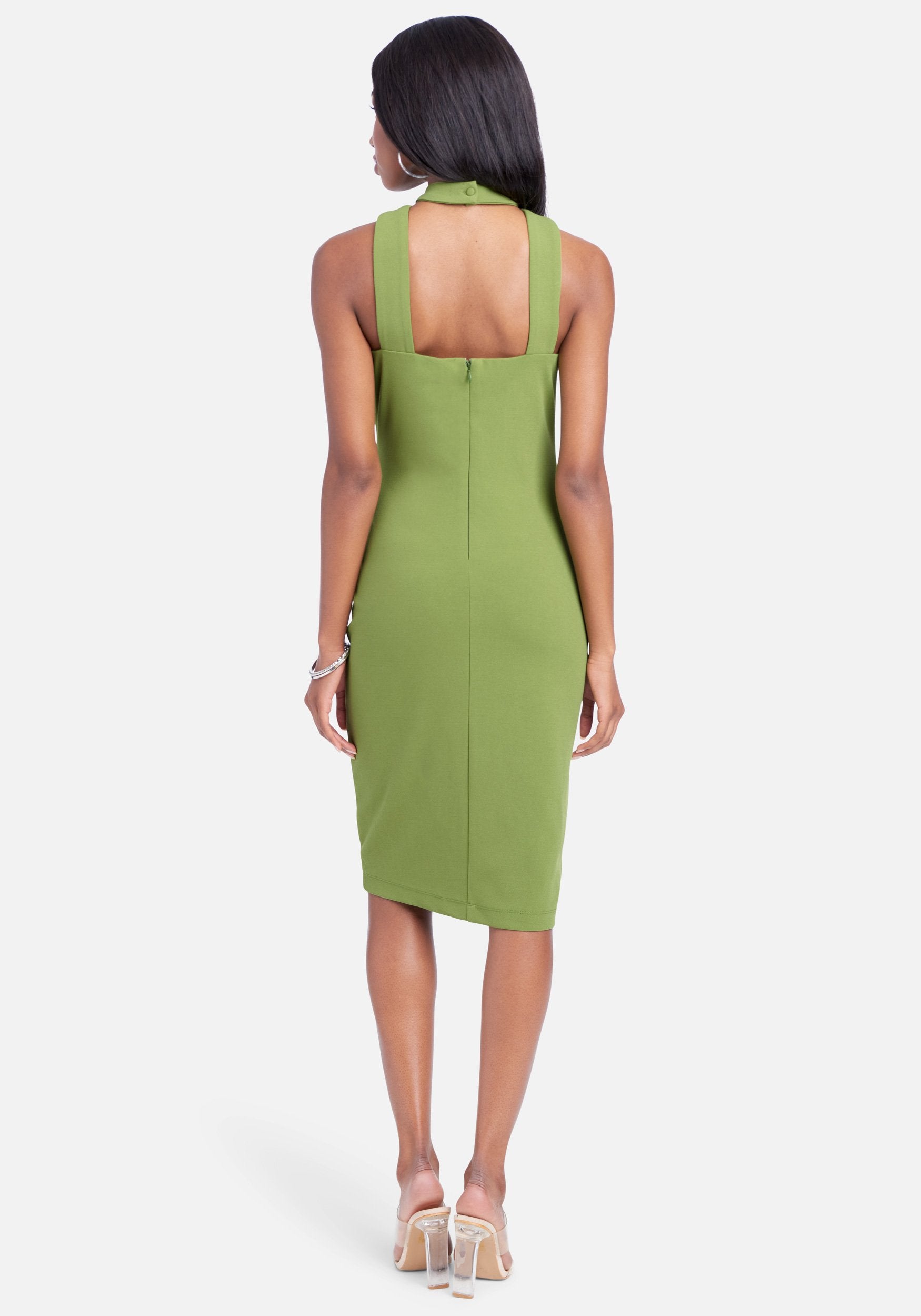 Halterneck Bodycon Midi Dress