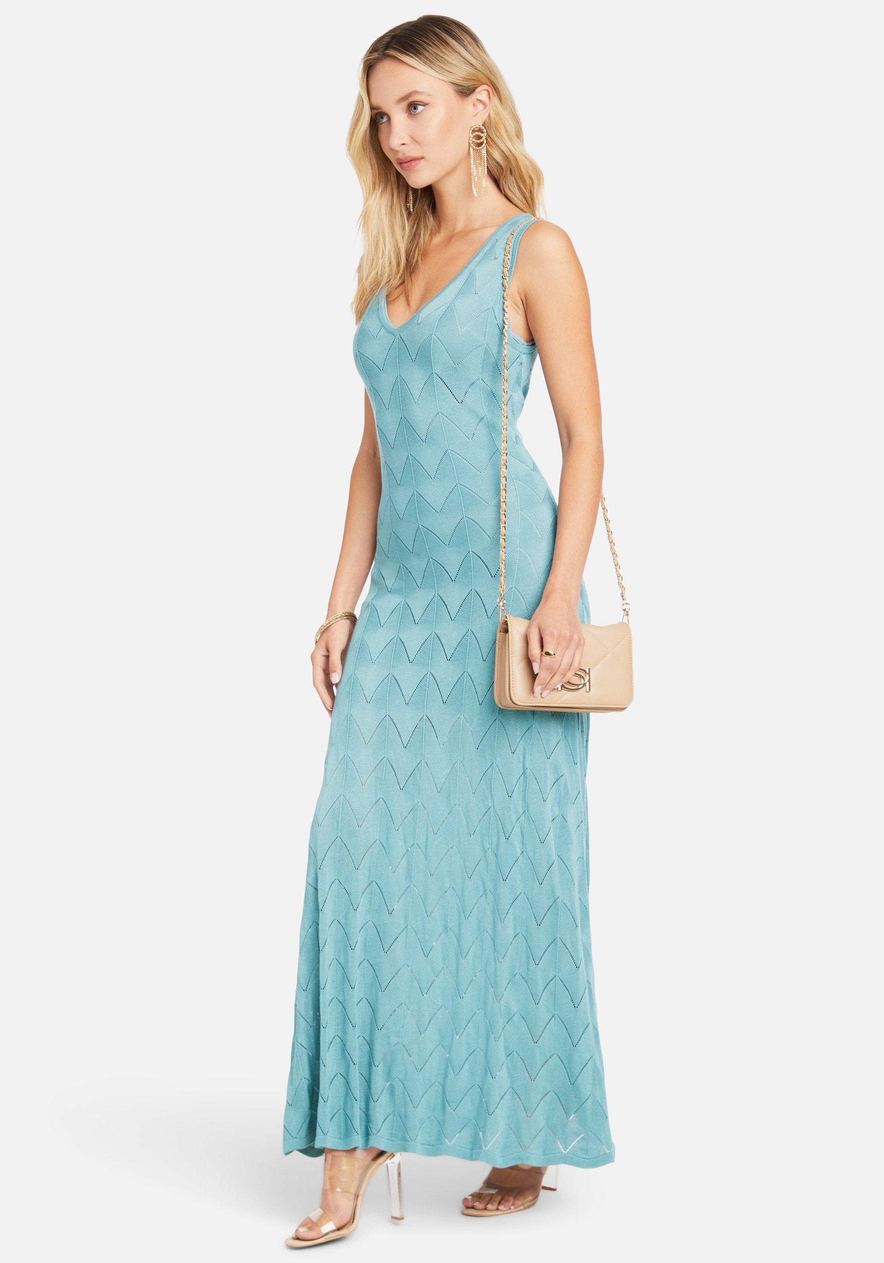 Pointelle Sweater Dress