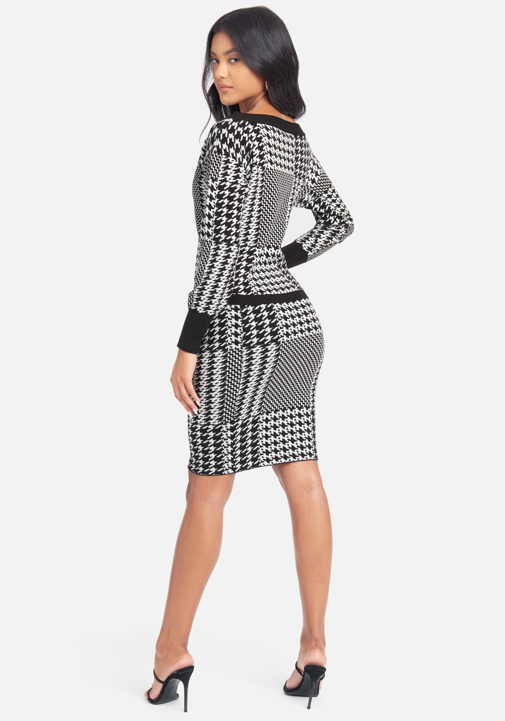 Houndstooth Sweater Skirt