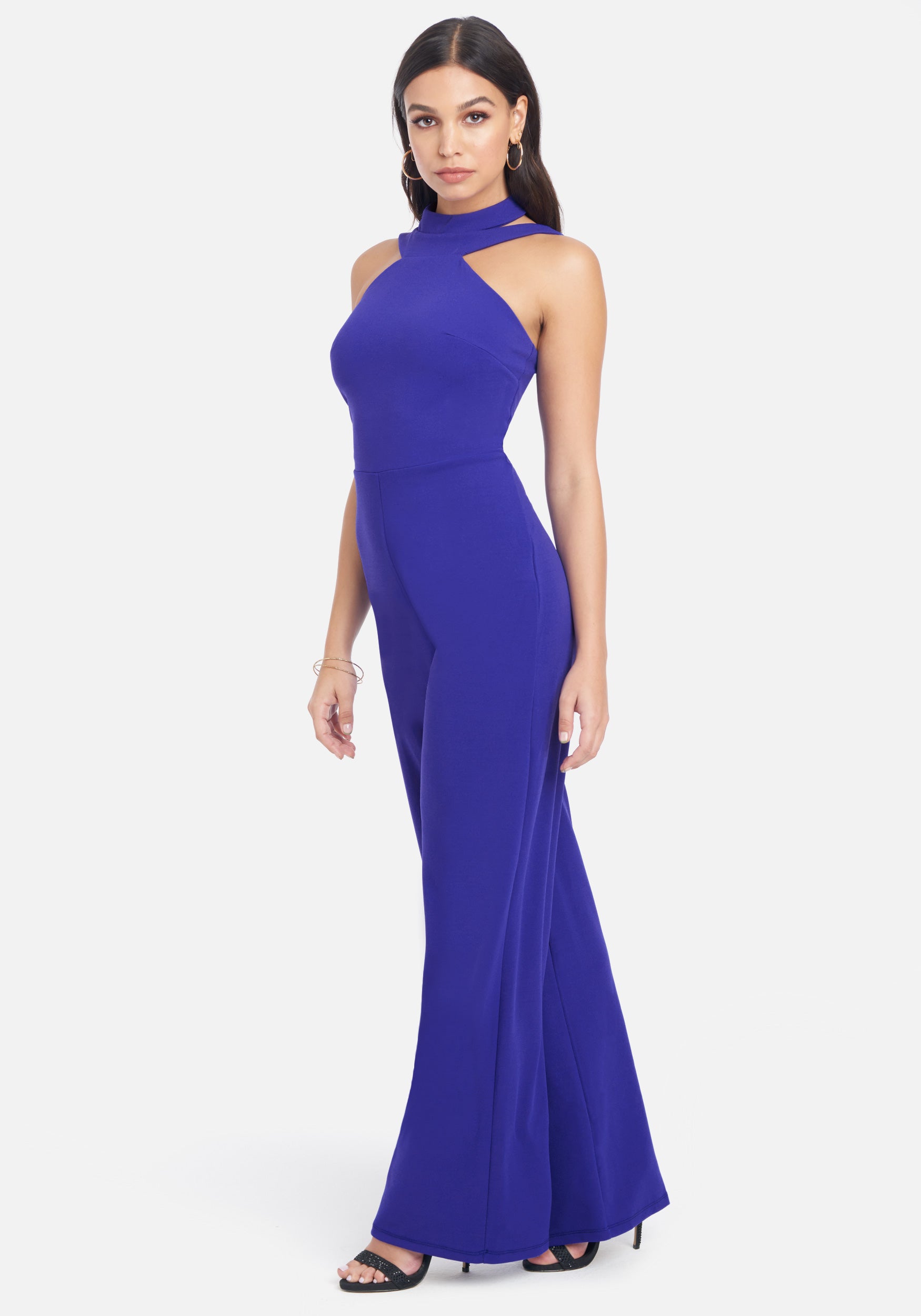 Wide Leg Halter Jumpsuit