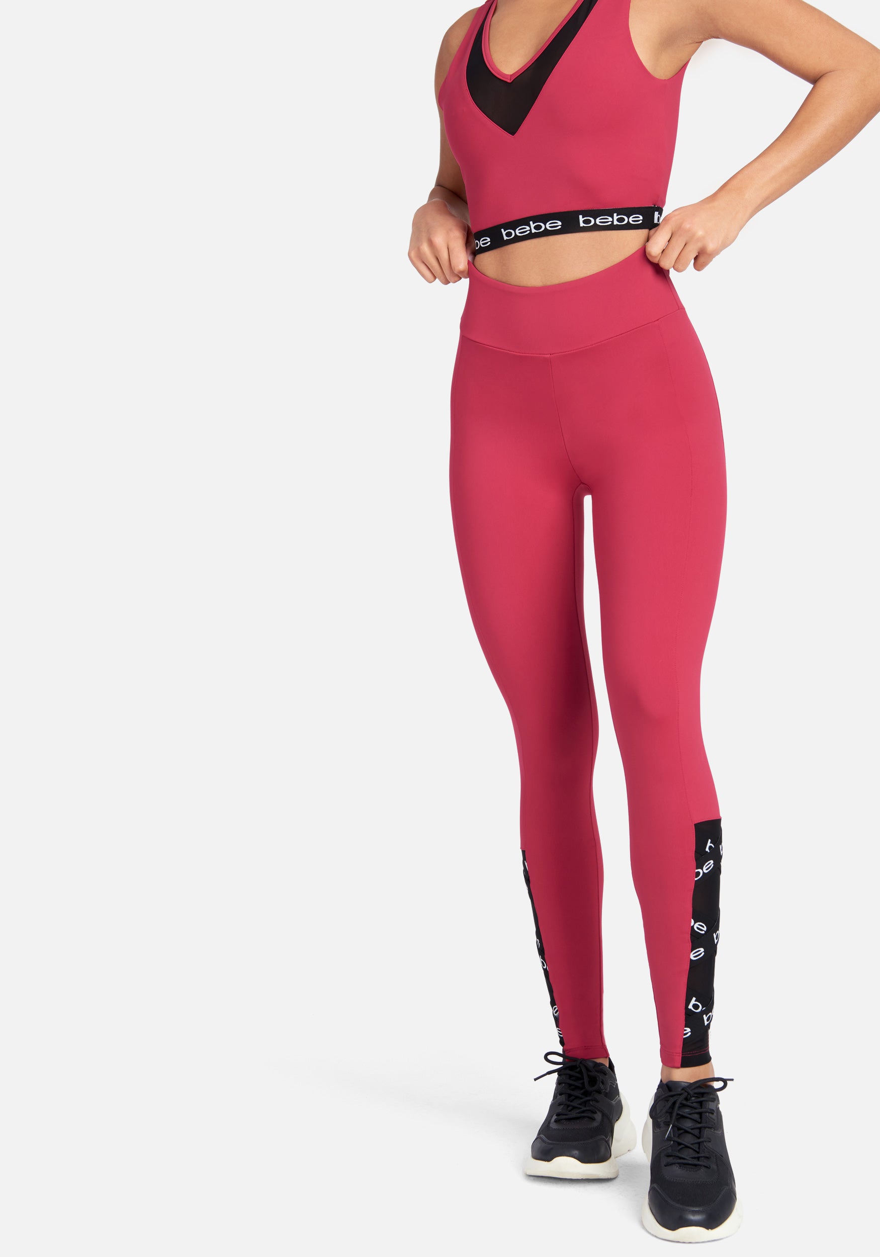 Bebe Logo Elastic Hem Detail Legging