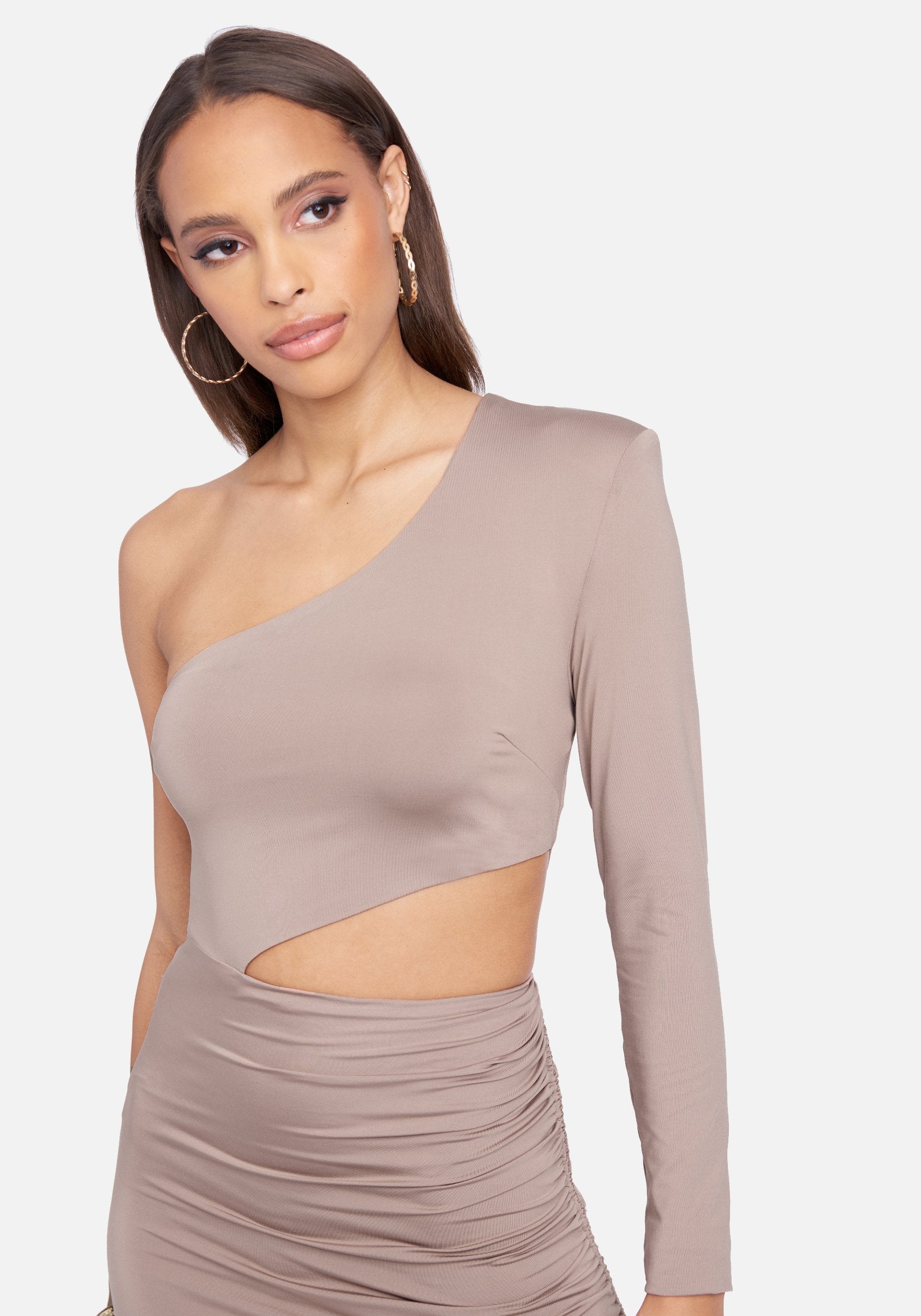 One Shoulder Cutout Maxi Dress