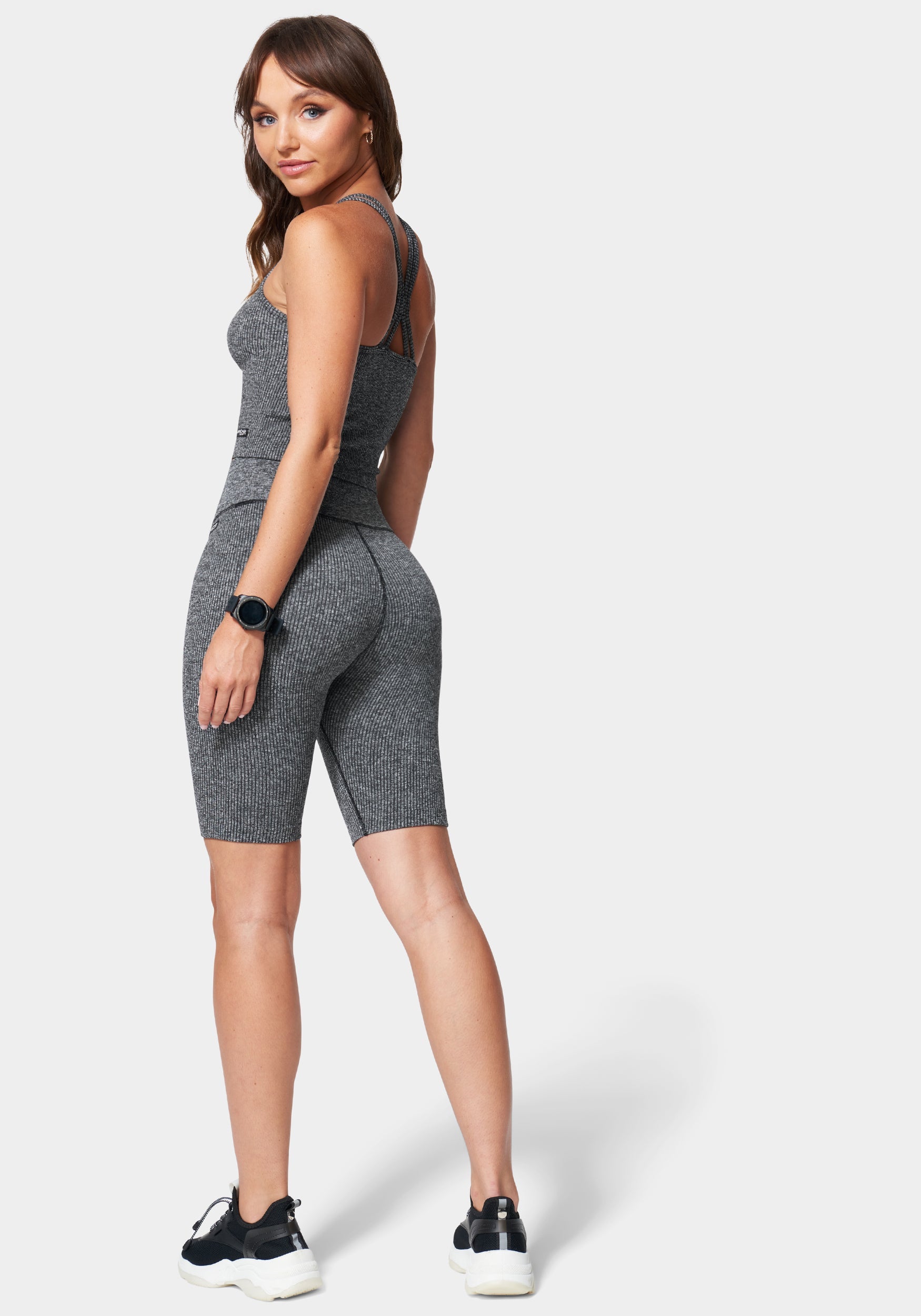 Bebe Logo Rib Knit Short