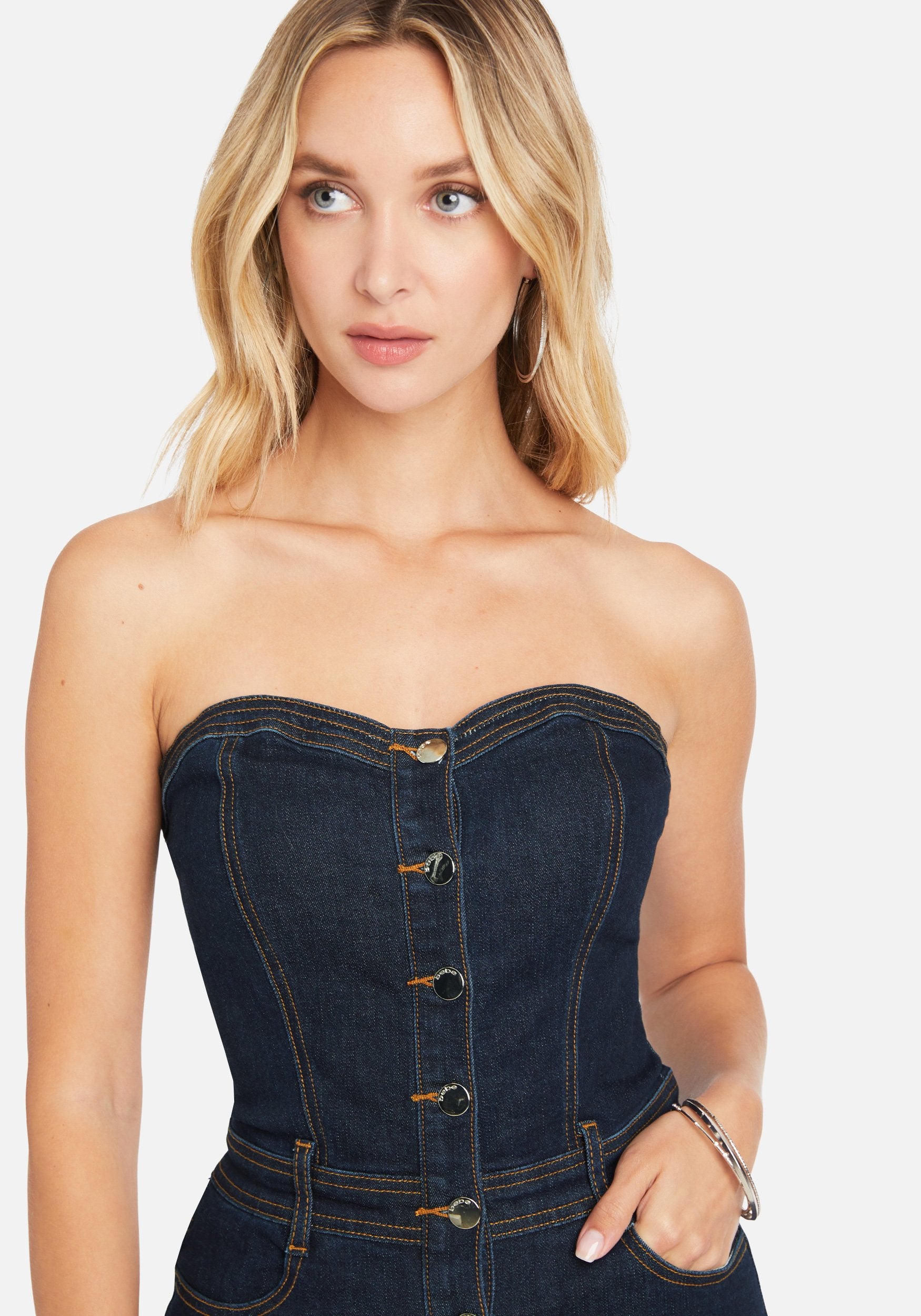 Sweetheart Denim Jumpsuit