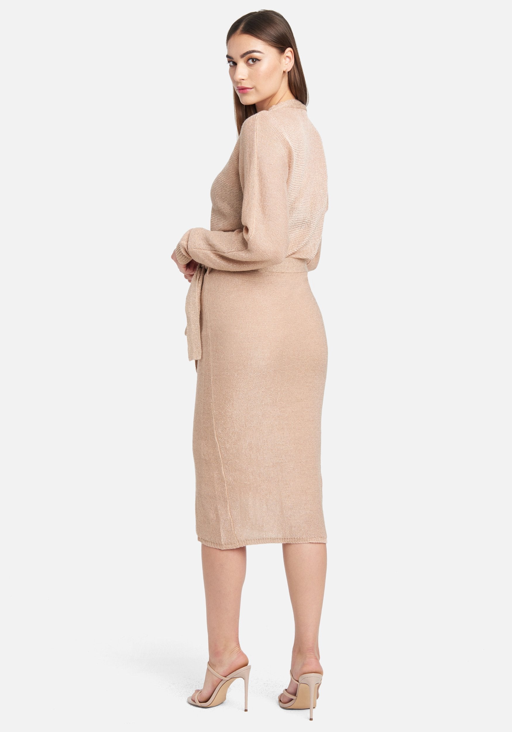 Lurex Midi Sweater Dress