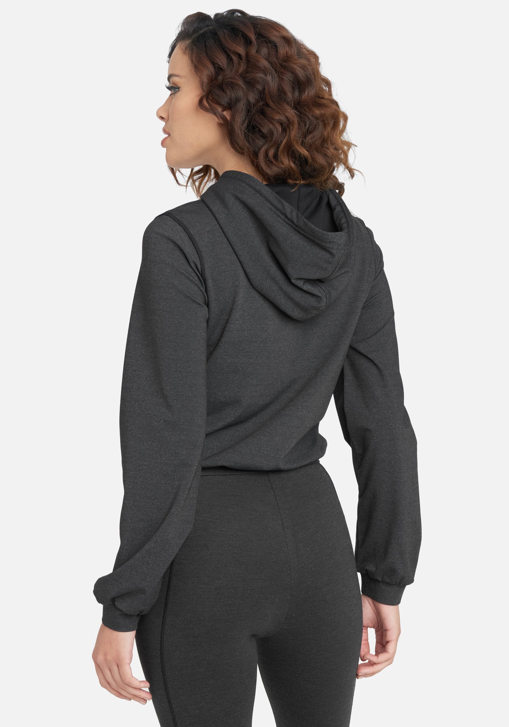 Bebe Logo Cropped Drawstring Hoodie