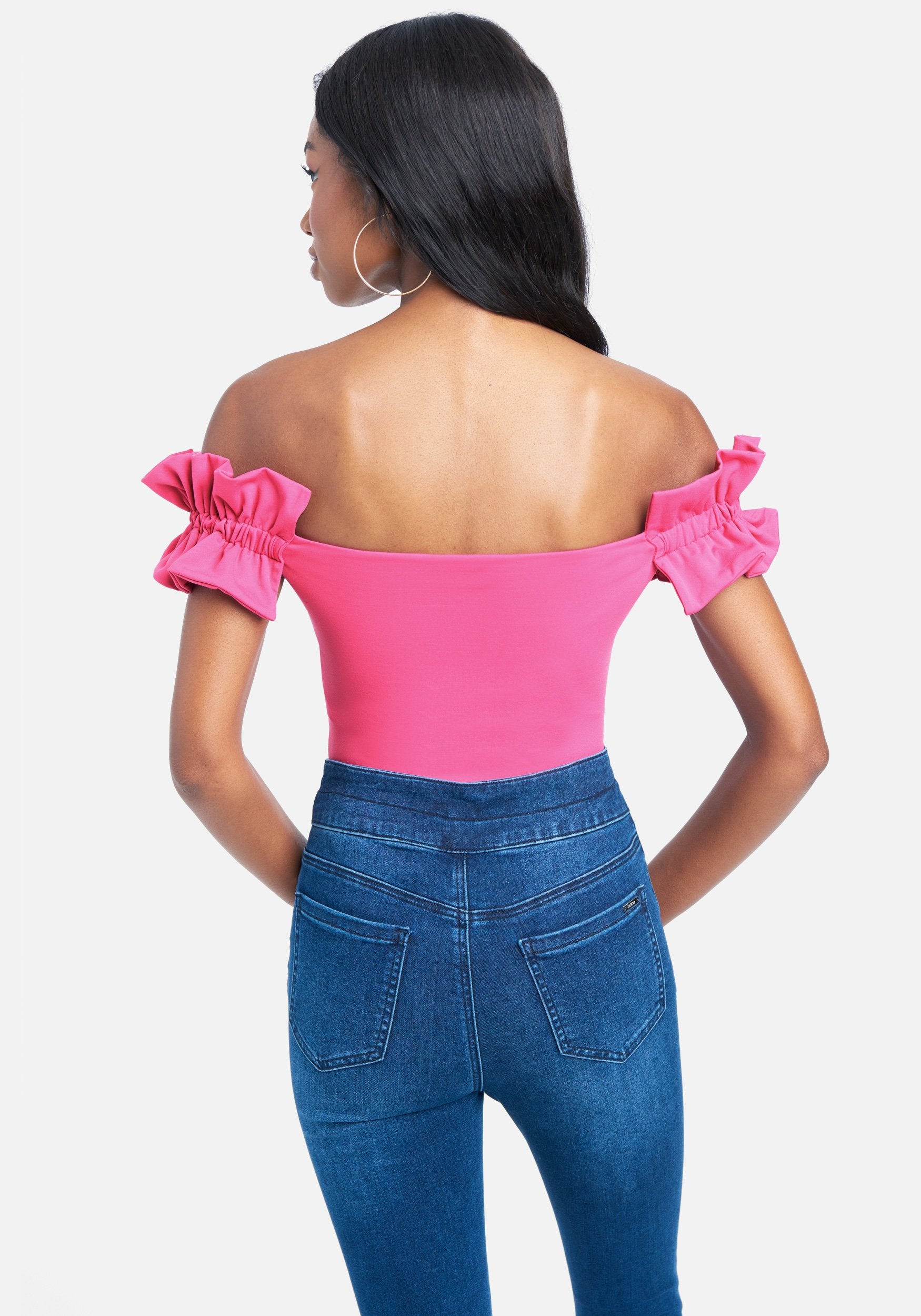 Off Shoulder Ruched Sleeves