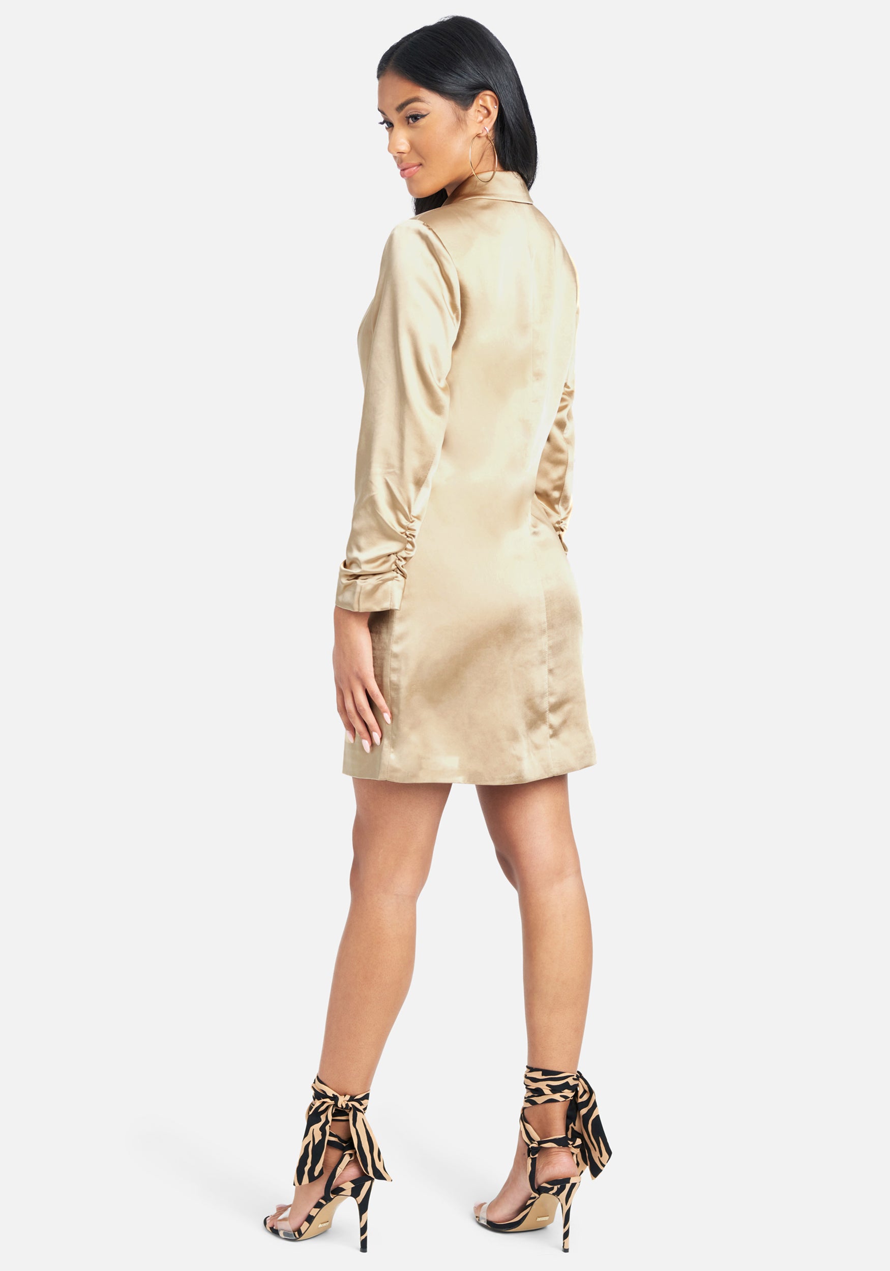 Satin Blazer Dress