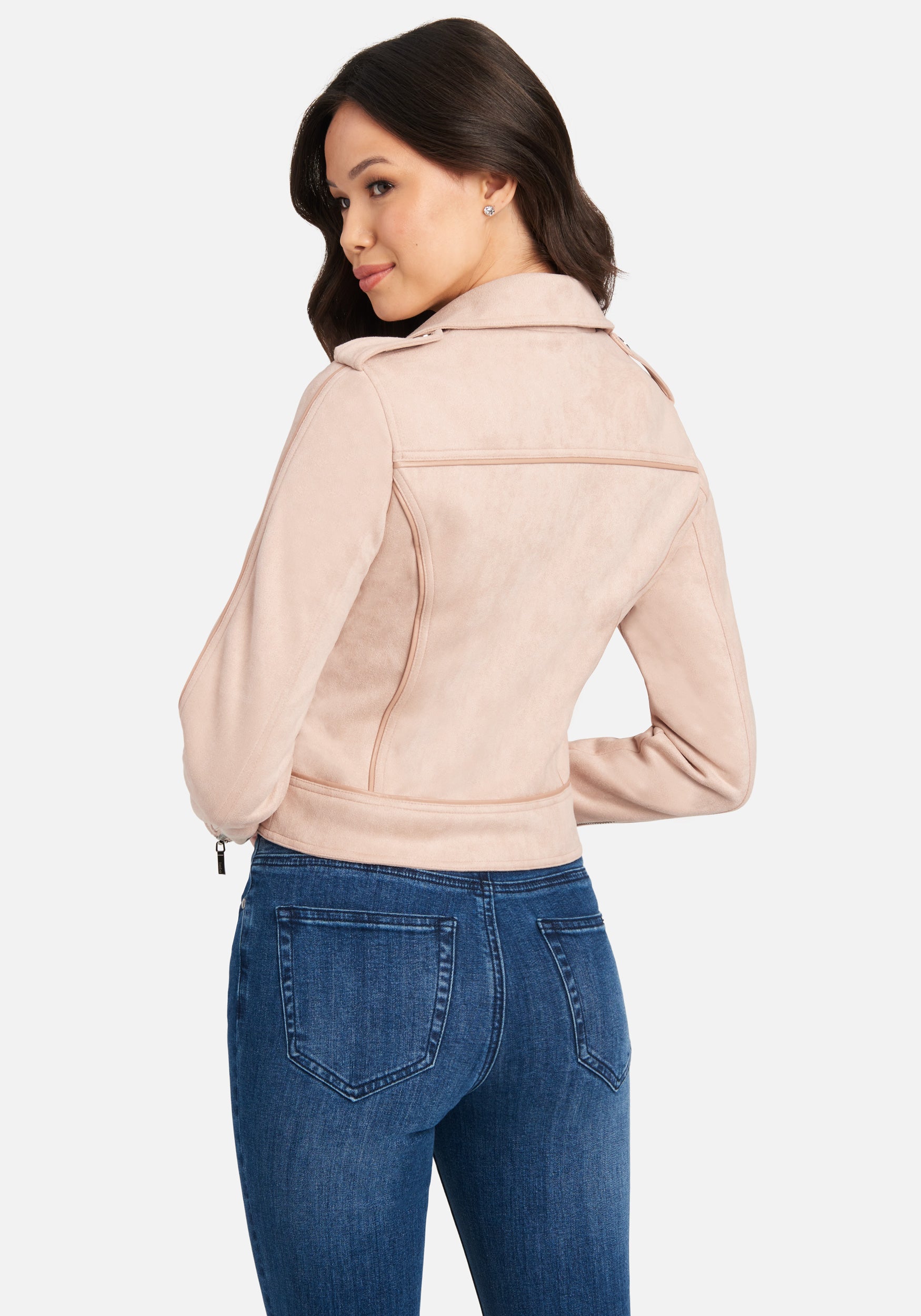 Vegan Suede Moto Jacket
