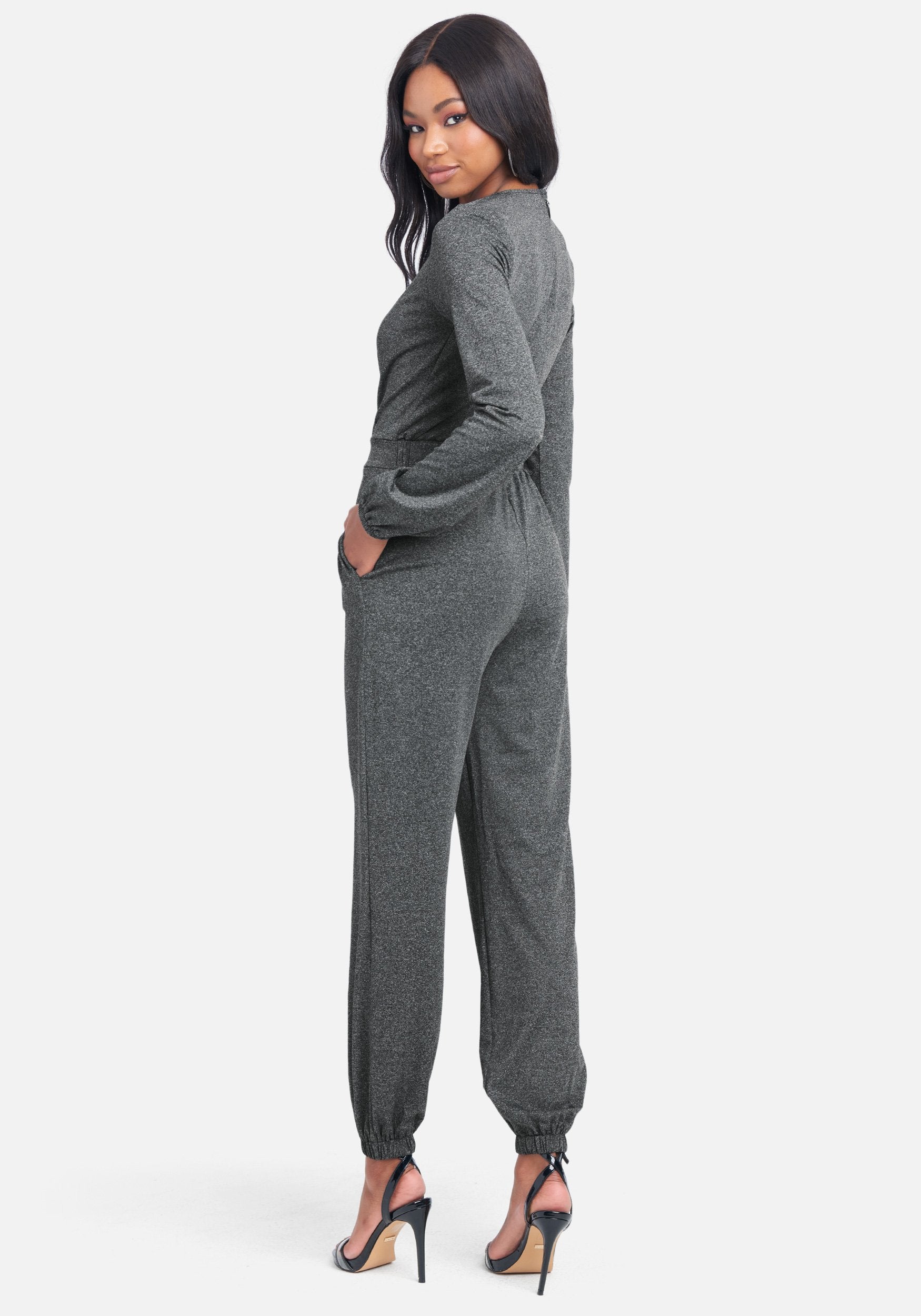 Jersey Surplice Jumpsuit