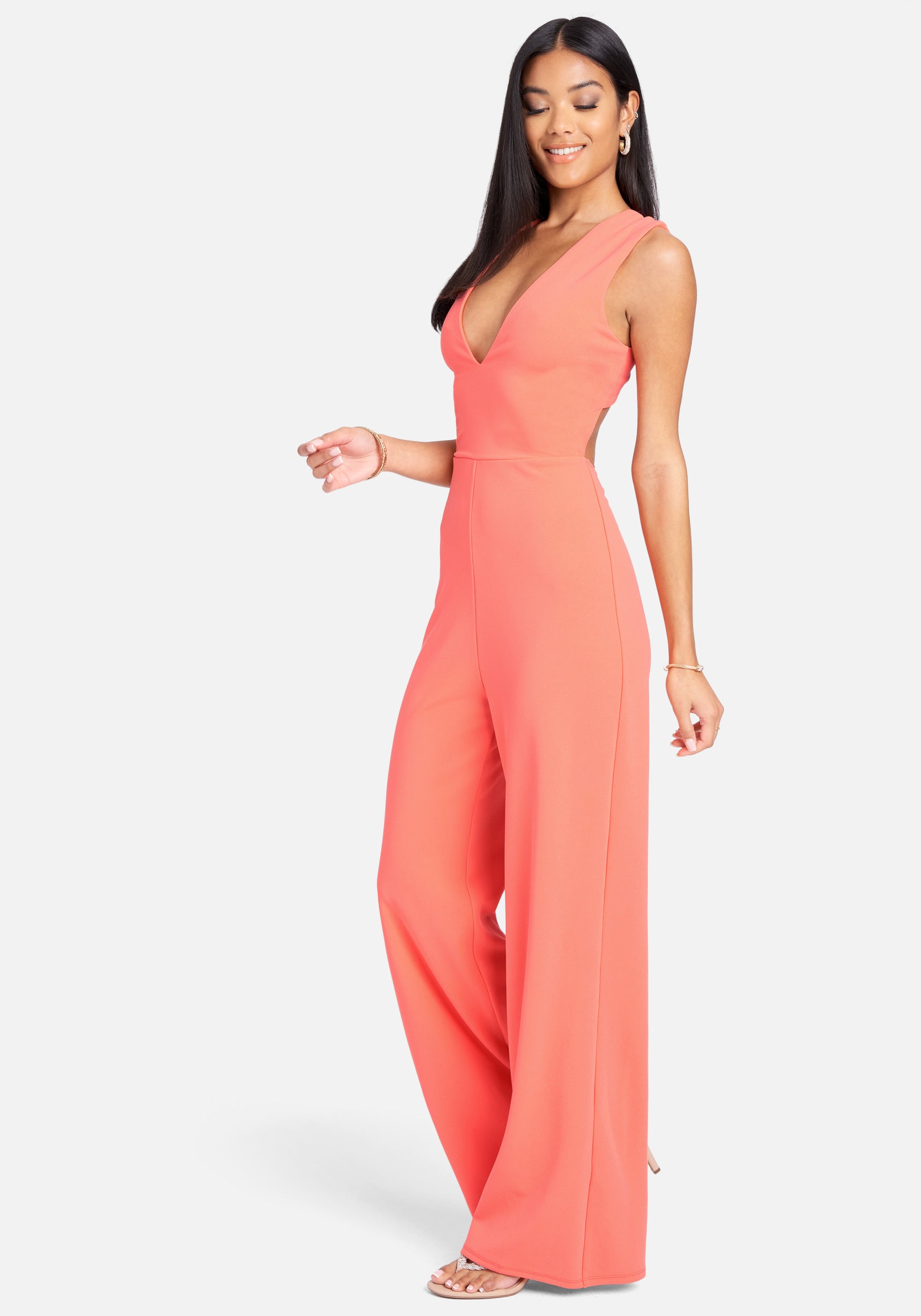Cross Back Wide Leg Jumpsuit