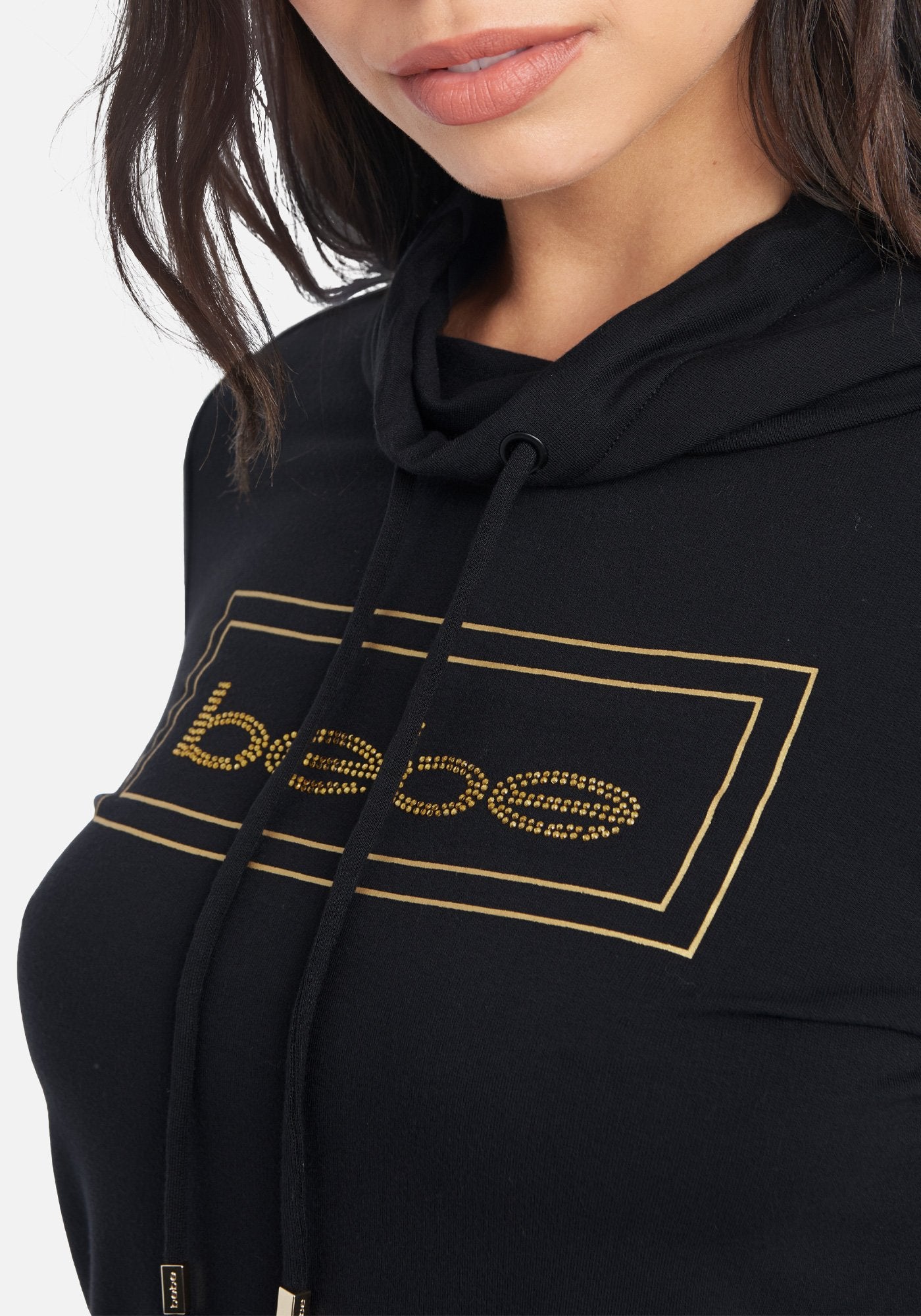 Bebe Logo Foil Hoodie