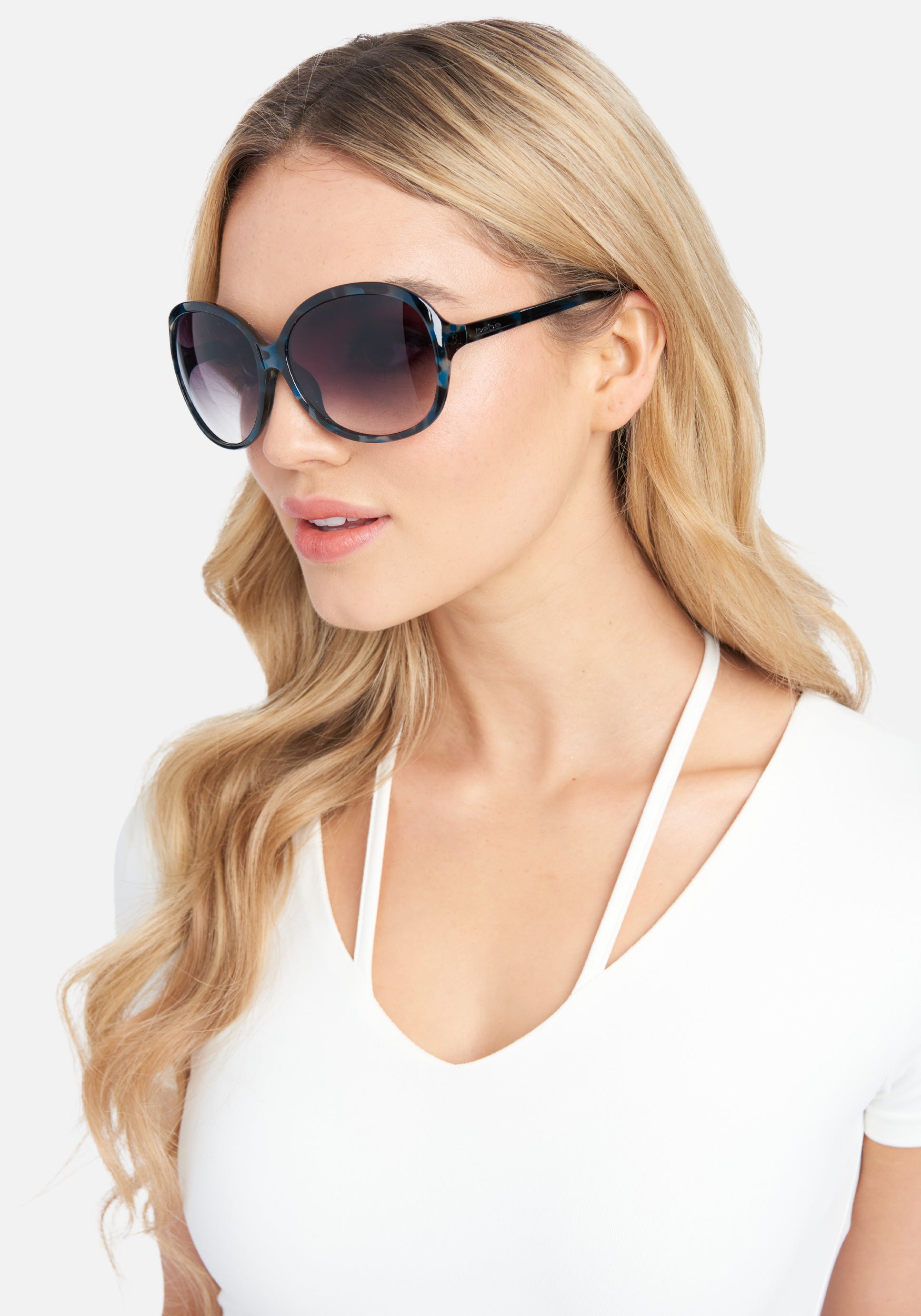 Blue Oval Sunglasses