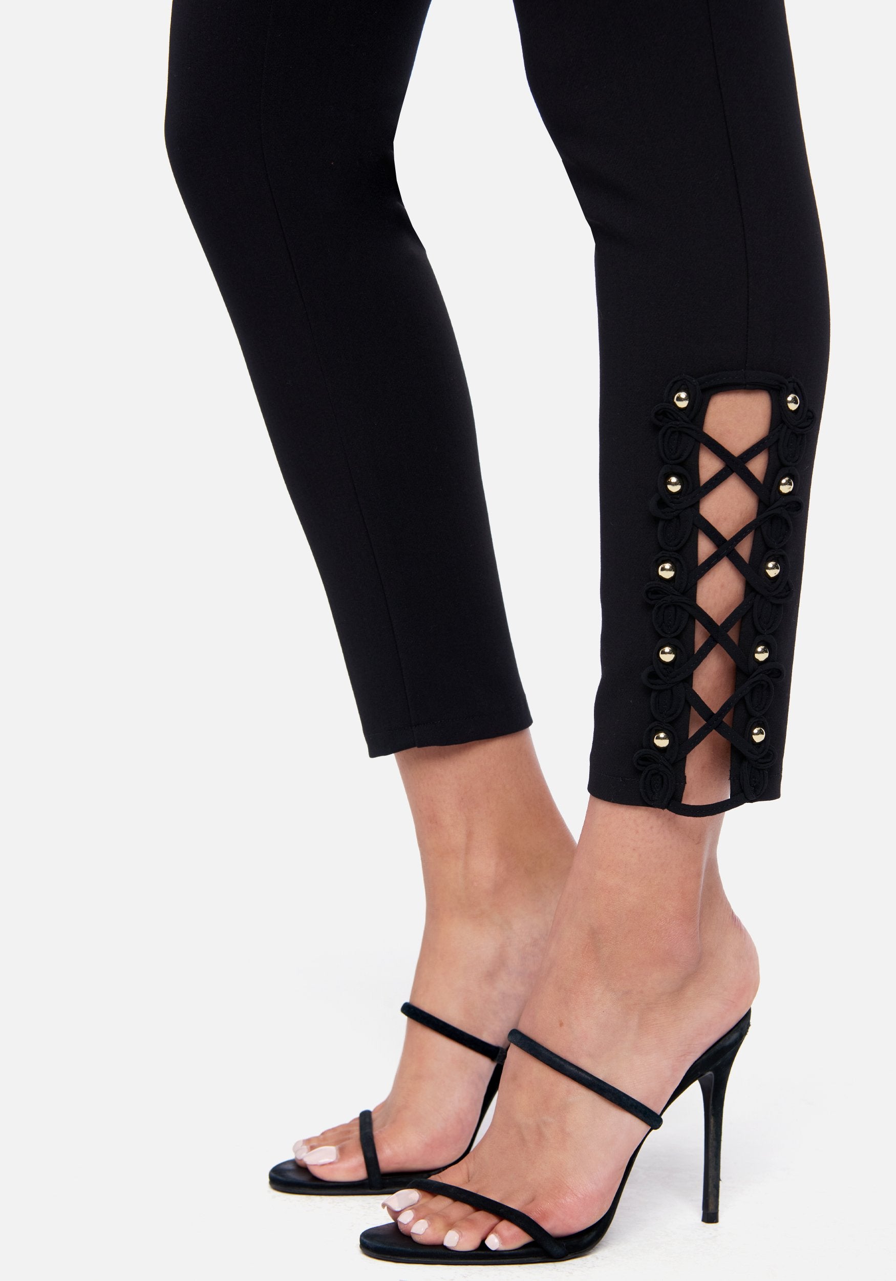 Stretch Twill Fitted Belted Pants